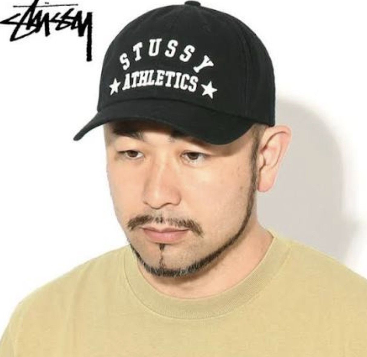 Stussy STUSSY LOW PROFILE ATHLETICS STRAPBACK BLACK CAP (SS25) Size ONE SIZE - 16 Thumbnail