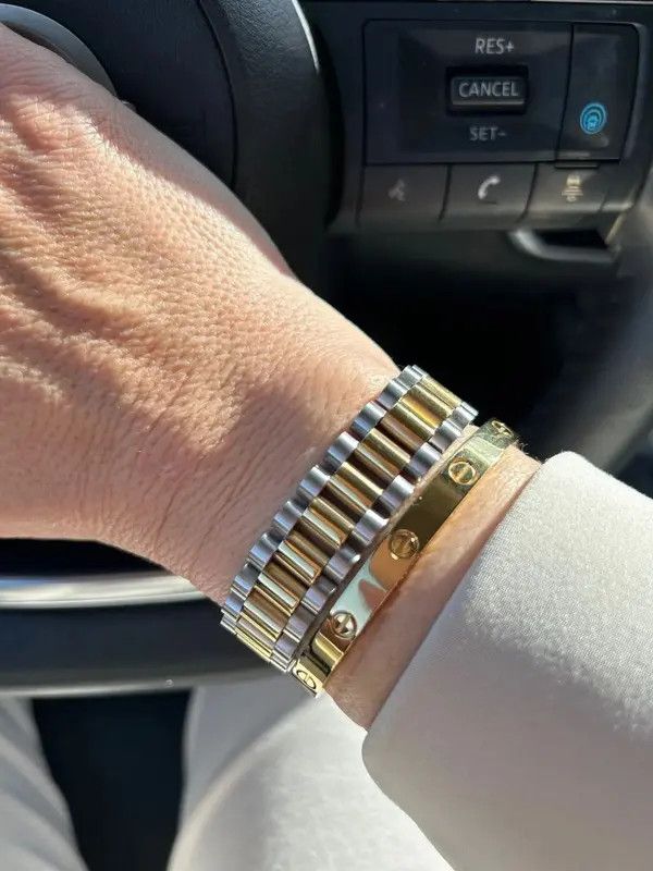 VIBE Two-Tone Colour Plated Stainless Steel Bracelet Size ONE SIZE - 4 Thumbnail