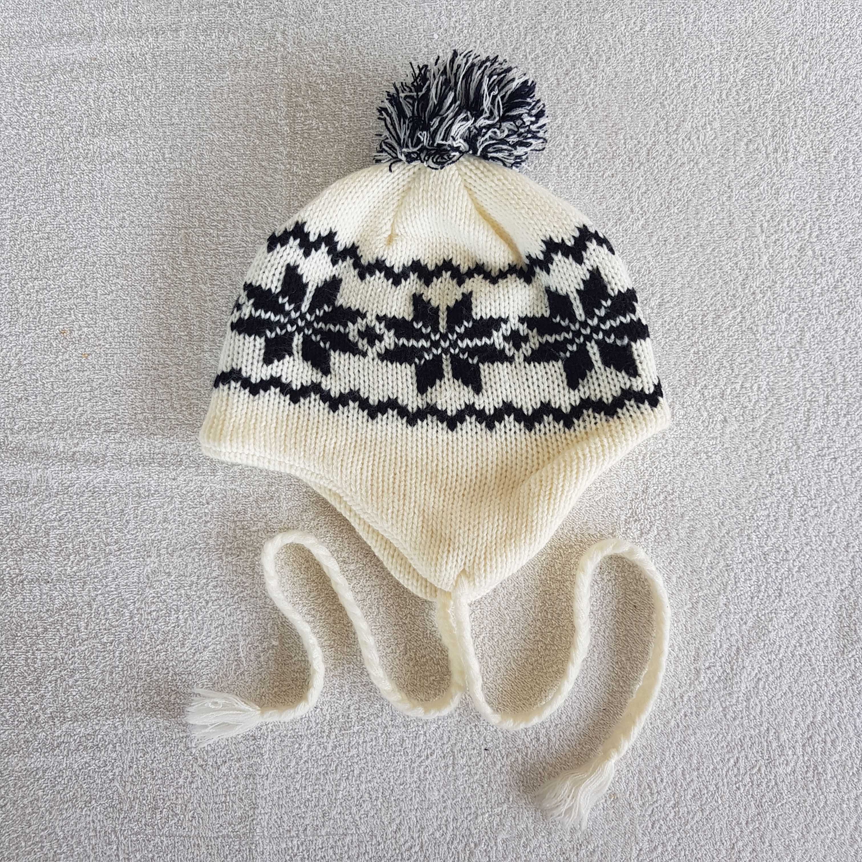 Other Vintage Christmas Earflap Beanie Ribbed Knit now Caps Hats. Size ONE SIZE - 6 Thumbnail