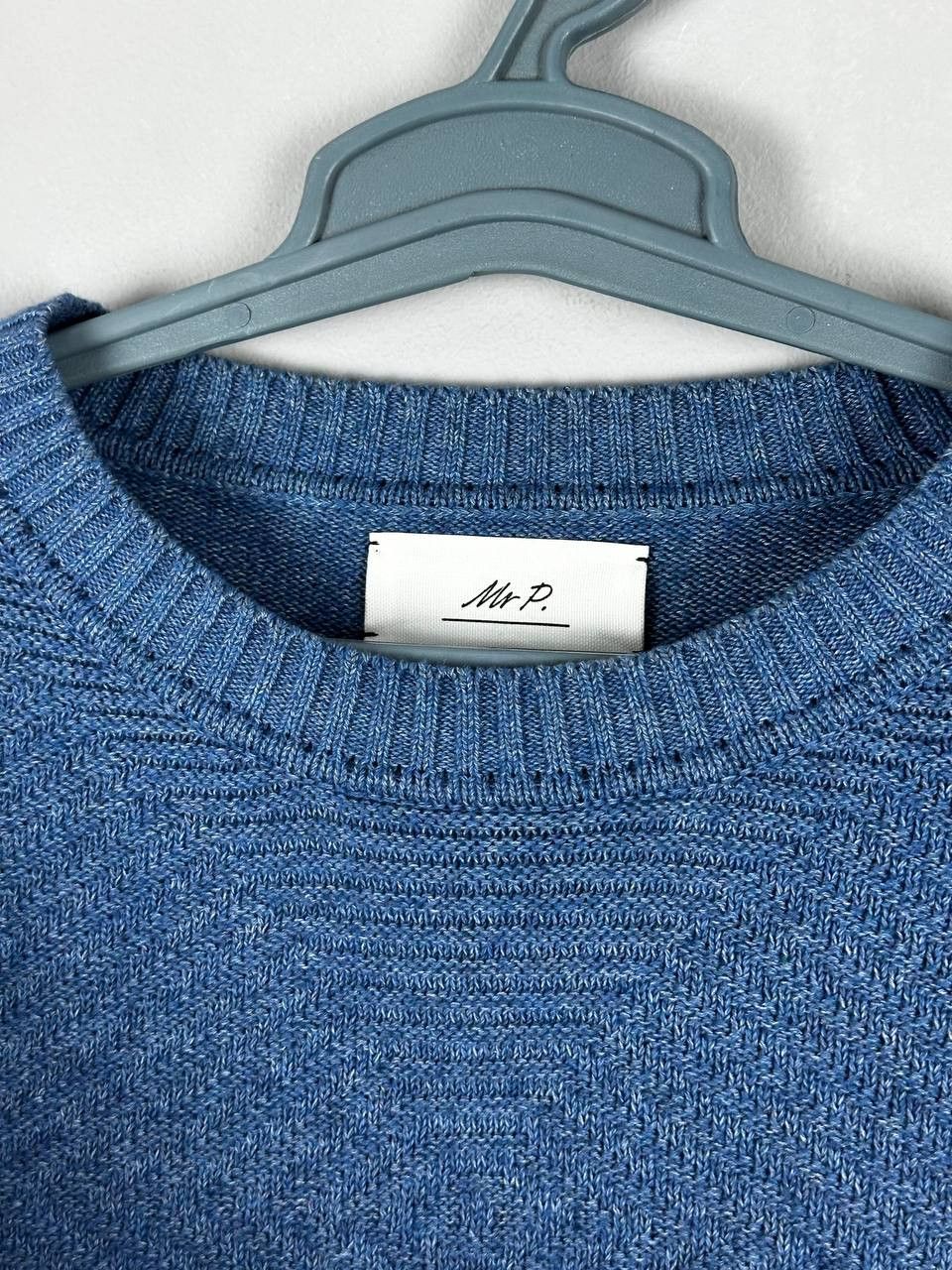 Mr P. Mr. P Blue Heavyweignt Knitted Casual Pullover Sweater Size US XL / EU 56 / 4 - 9 Thumbnail