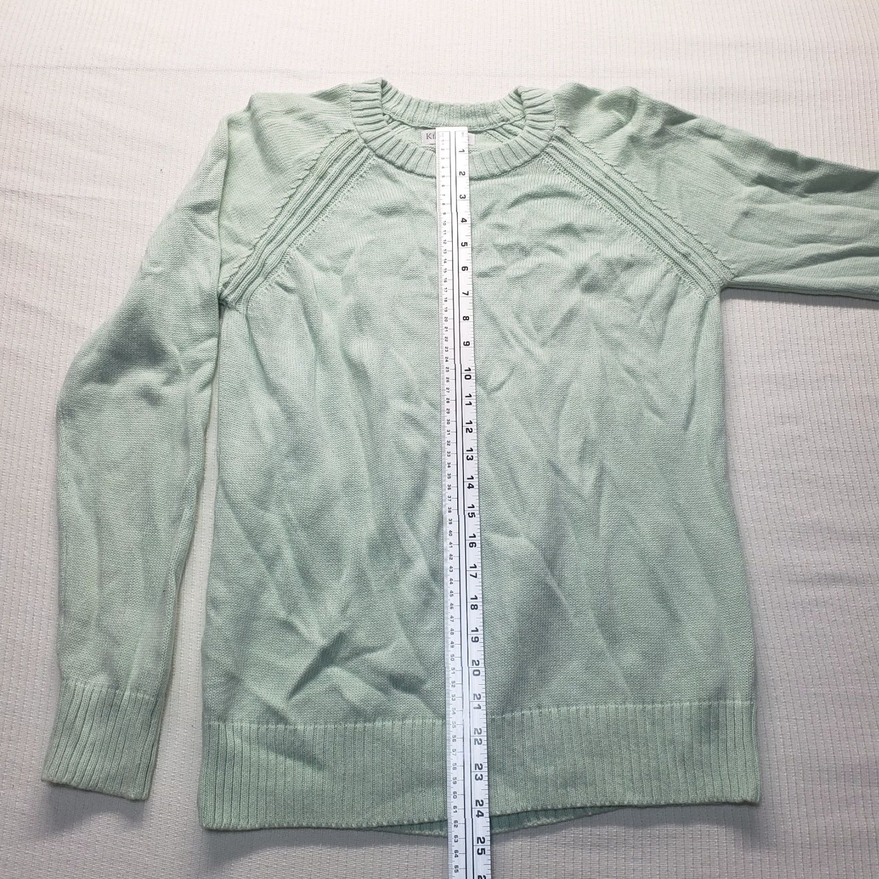 Vintage Kim Rogers Solid Light Green Knit Long Sleeve Sweater Adult Women's Size L Green Knit Sweater Women L Shirt? Size L / US 10 / IT 46 - 6 Thumbnail