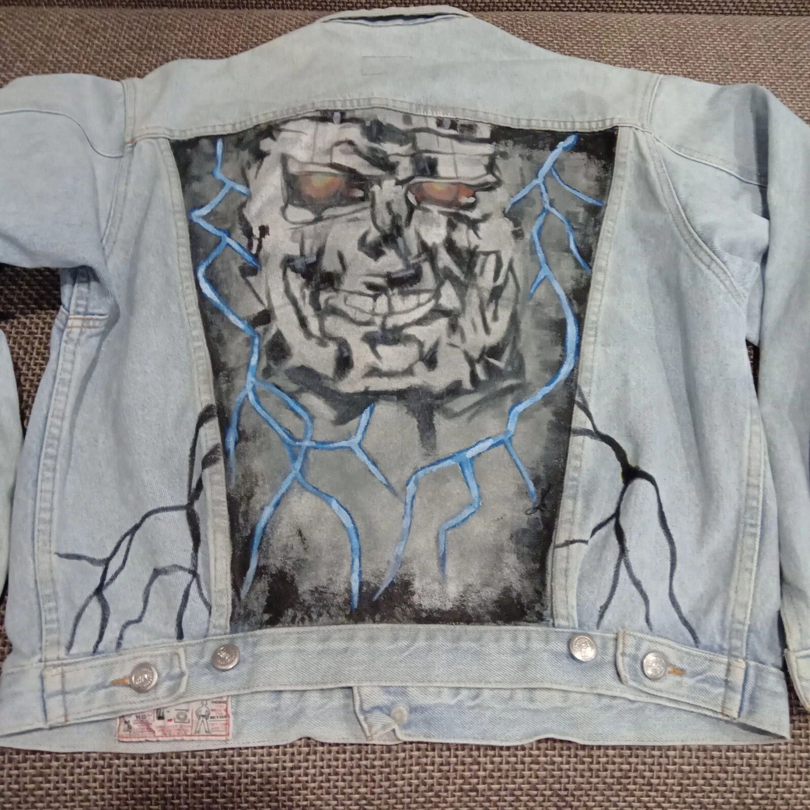 RIFLE Custom Hand Painted Vintage RIFLE Denim Jacket Size M Size US M / EU 48-50 / 2 - 1 Thumbnail