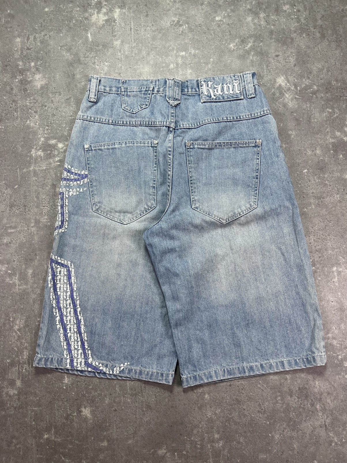 Karl Kani Karl Kani Big K Logo Pockets Baggy Denim Shorts Jorts Size US 32 / EU 48 - 2 Thumbnail