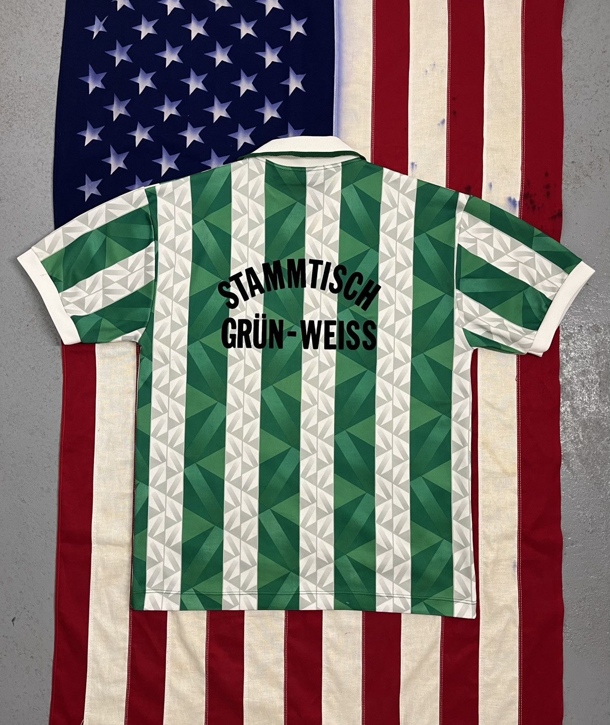 Lotto Sport Vng 90 Lotto Rapid Wien Stammtisch Grün Weiss Soccer Jersey Size US XL / EU 56 / 4 - 2 Thumbnail