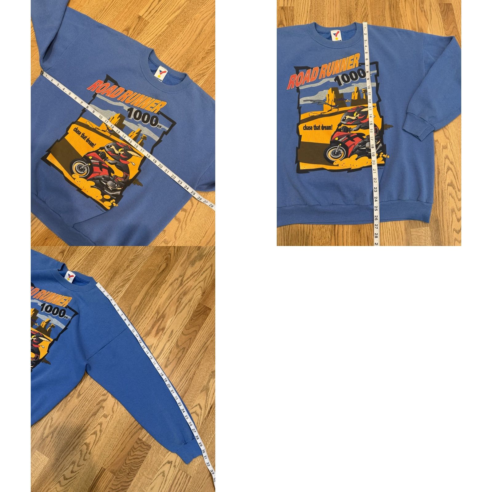 Vintage VINTAGE Looney Tunes Wile E Coyote Roadrunner Sweatshirt Mens XL 90s Vtg Size US XL / EU 56 / 4 - 9 Thumbnail