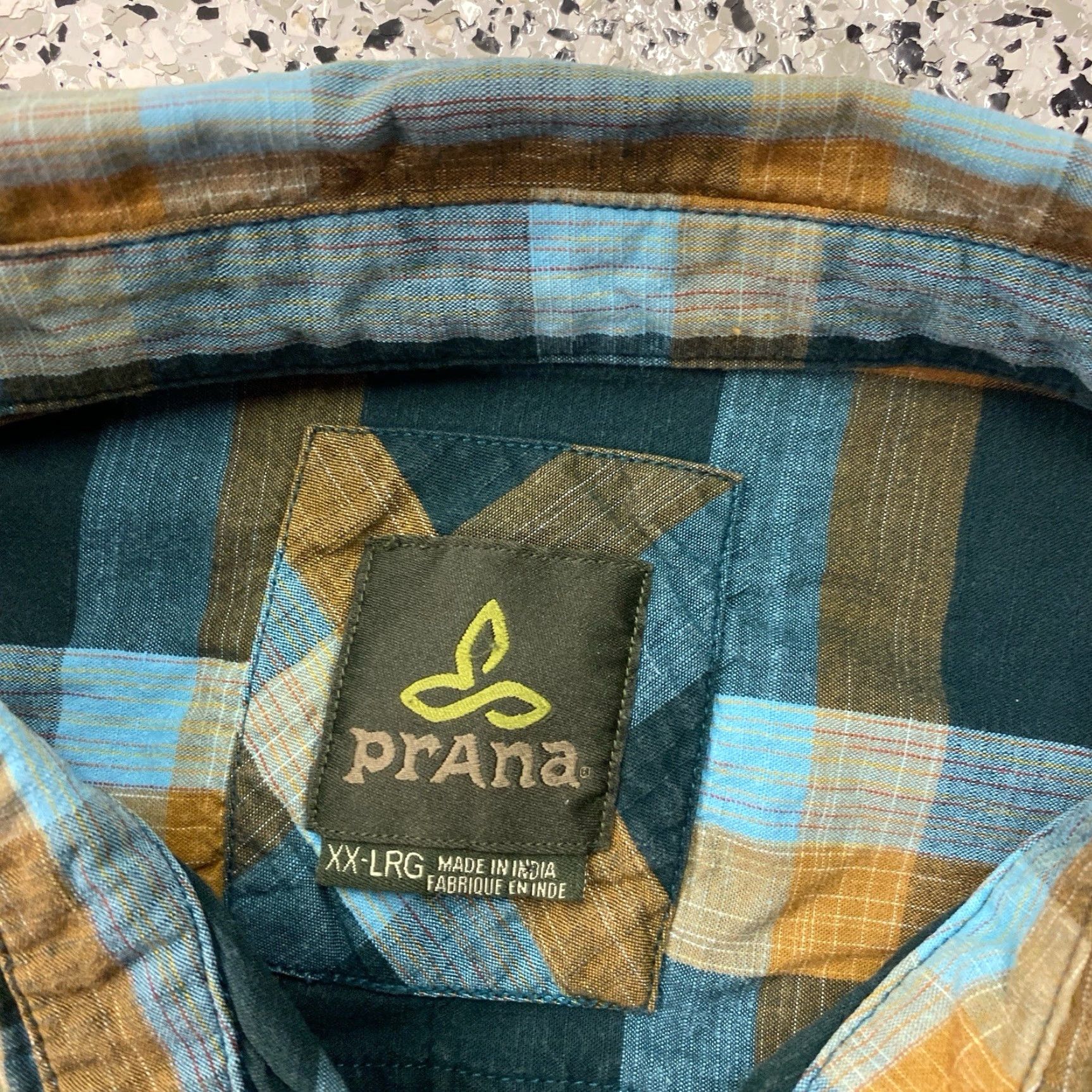 Prana Prana Shirt Mens XXL Short Sleeve Button Up Green Plaid Size US XXL / EU 58 / 5 - 2 Thumbnail