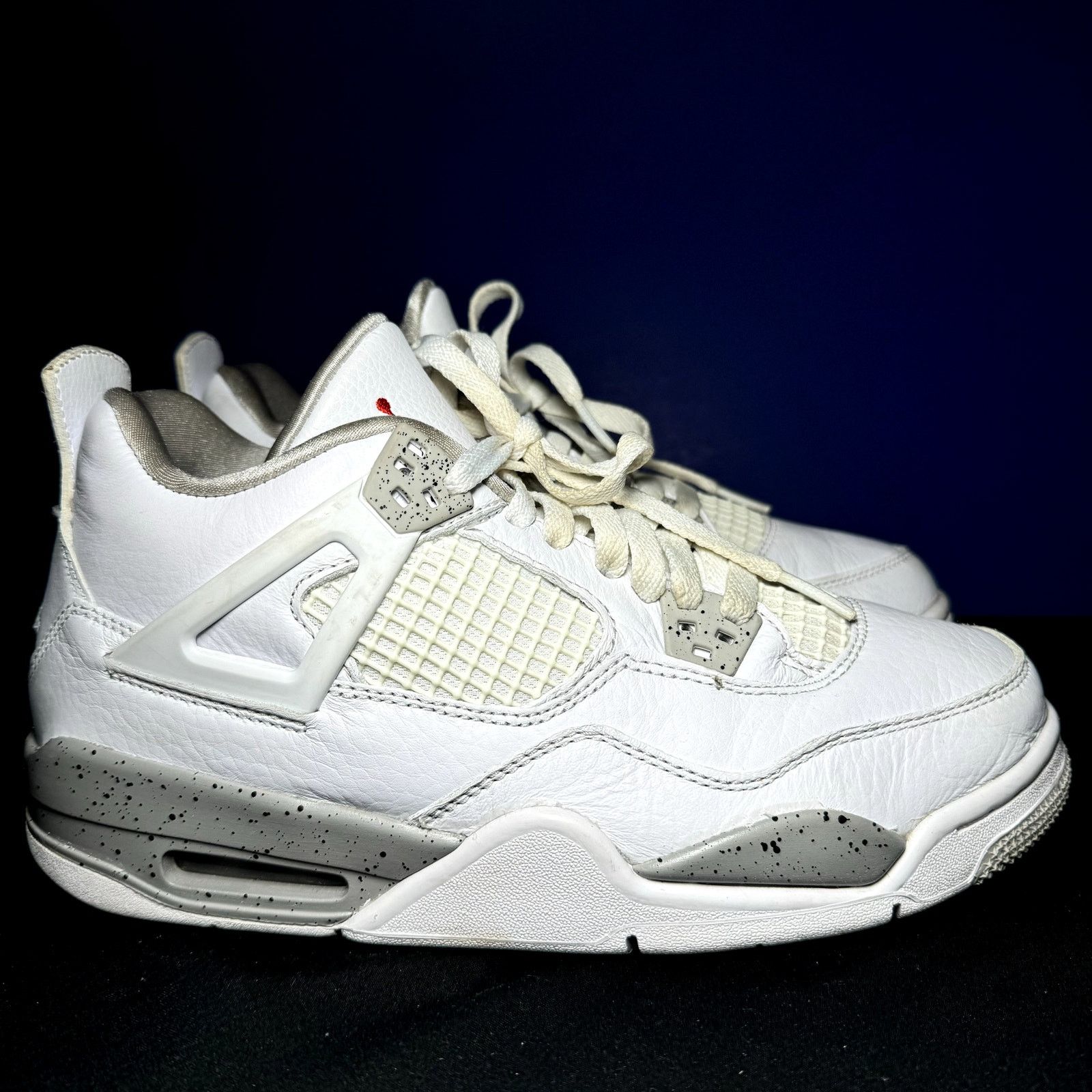 Size 7 - Nike Air Jordan 4 Retro GS White Oreo Men's Shoes