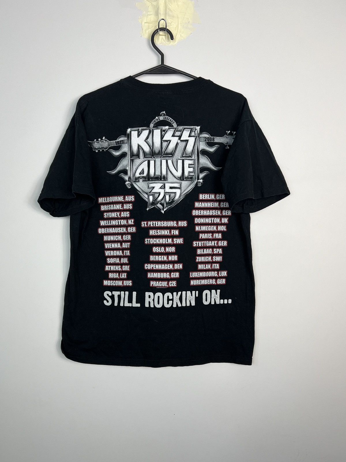 Band Tees × KISS × Vintage Tshirt Kiss Alive 2008 Tour Black Vintage Size US M / EU 48-50 / 2 - 2 Thumbnail