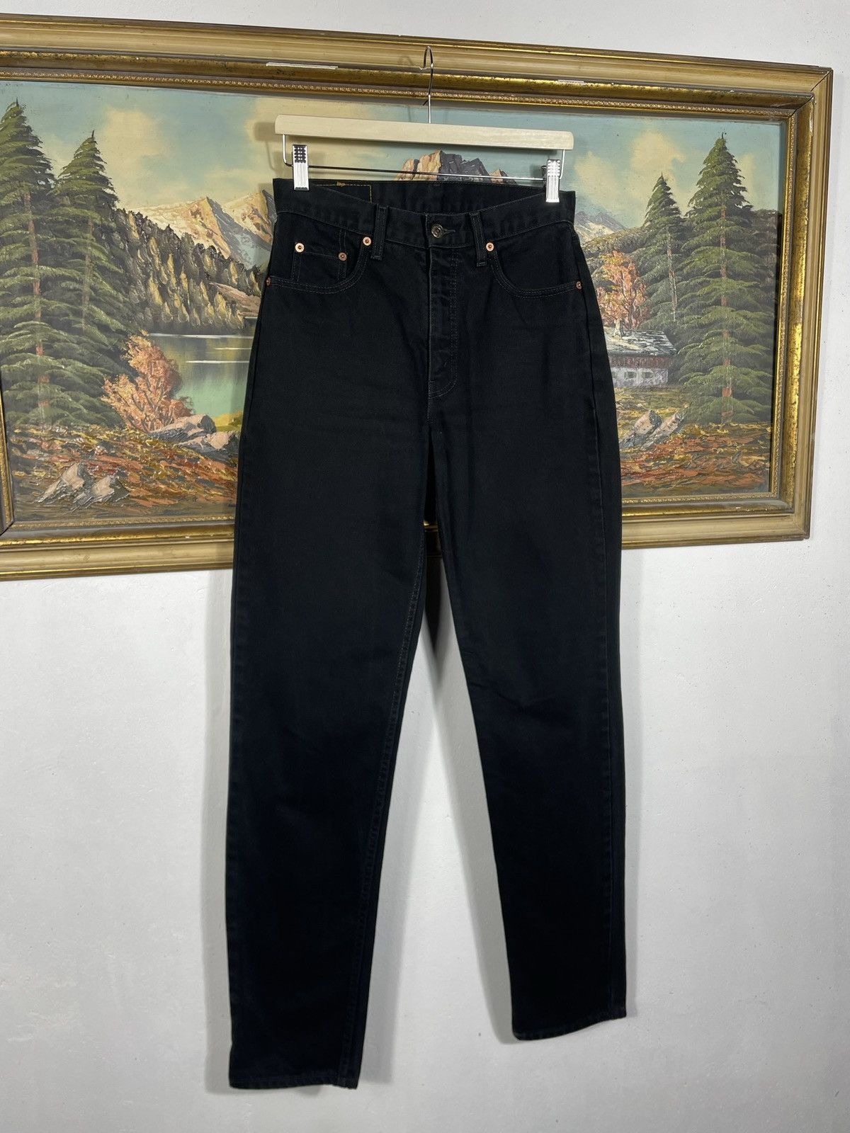 Levi's × Vintage Levi’s Vintage 80s Black Denim Jeans Trousers Orange Tab Size US 30 / EU 46 - 3 Thumbnail