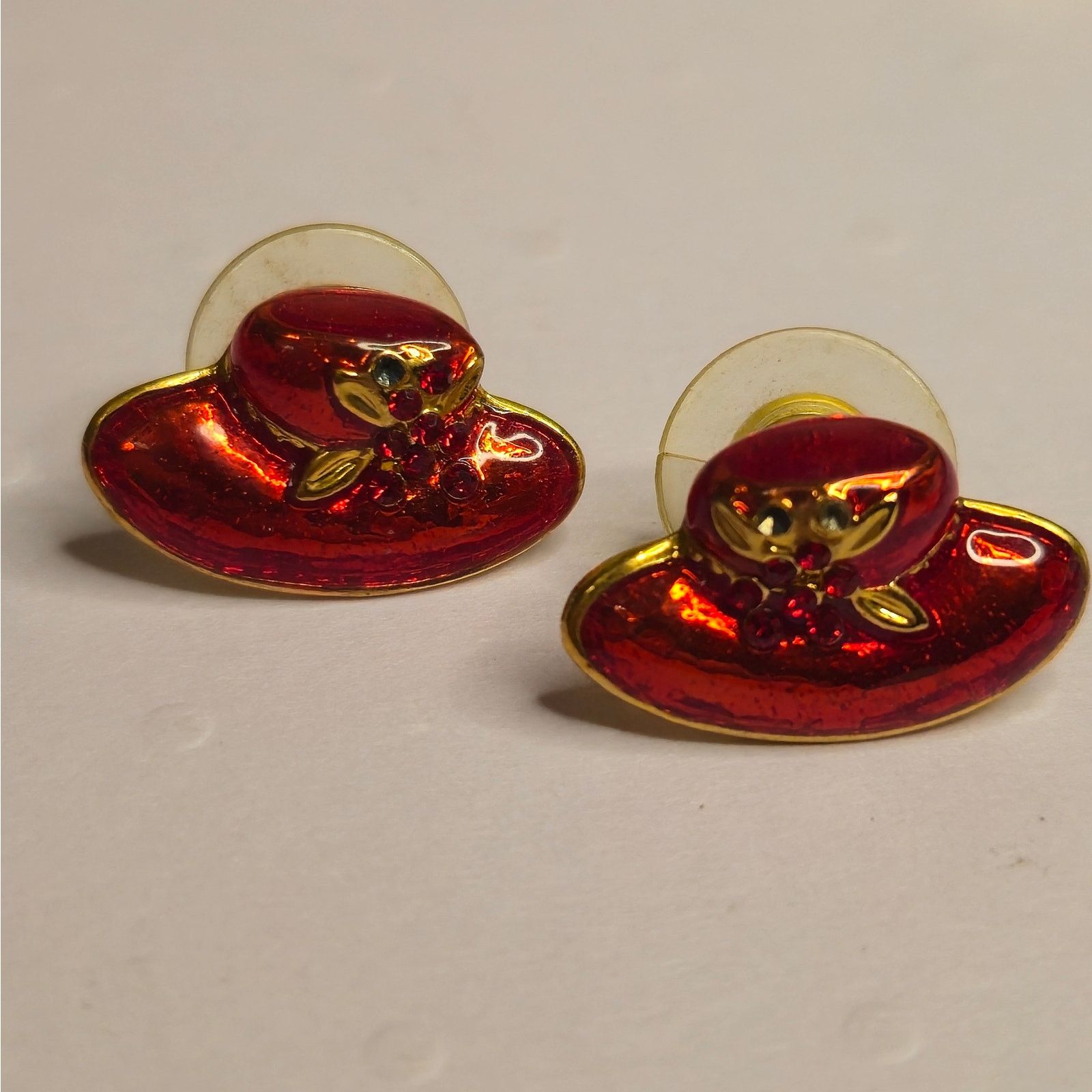 Vintage Vintage Red Hat Society Jewelry Lot - Brooches & Earrings Size ONE SIZE - 11 Thumbnail
