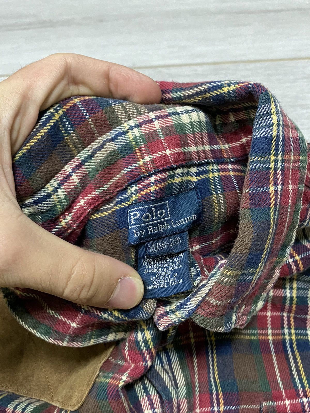 Polo Ralph Lauren POLO Ralph Lauren vintage check leather shirt buttons Size US M / EU 48-50 / 2 - 5 Thumbnail