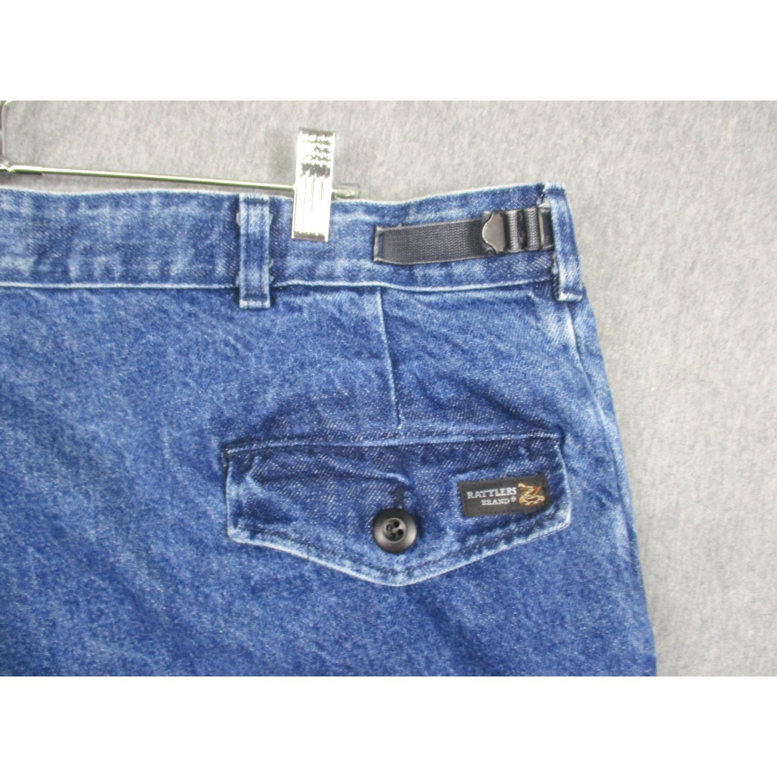 Denime VINTAGE Rattlers Pants Mens 42x32 Denim Two Tone Western Workwear Cowboy Rodeo Casual/Workwear Mens 42x32 Blue Denim Brown Two Tone Relaxed Fit Pants Size US 38 / EU 54 - 7 Thumbnail