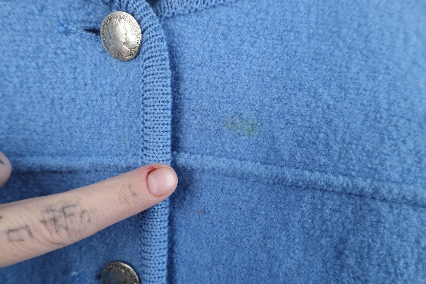 Vintage Vintage 90s Streetwear Boiled Wool Cardigan Jacket Blue Size M / US 6-8 / IT 42-44 - 4 Thumbnail