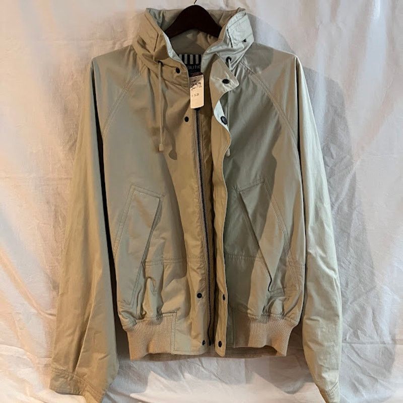 Nautica × Vintage VTG NWT Nautica Jacket Mens Tan Full Zip Lining Hidden Hood Size US L / EU 52-54 / 3 - 1 Thumbnail