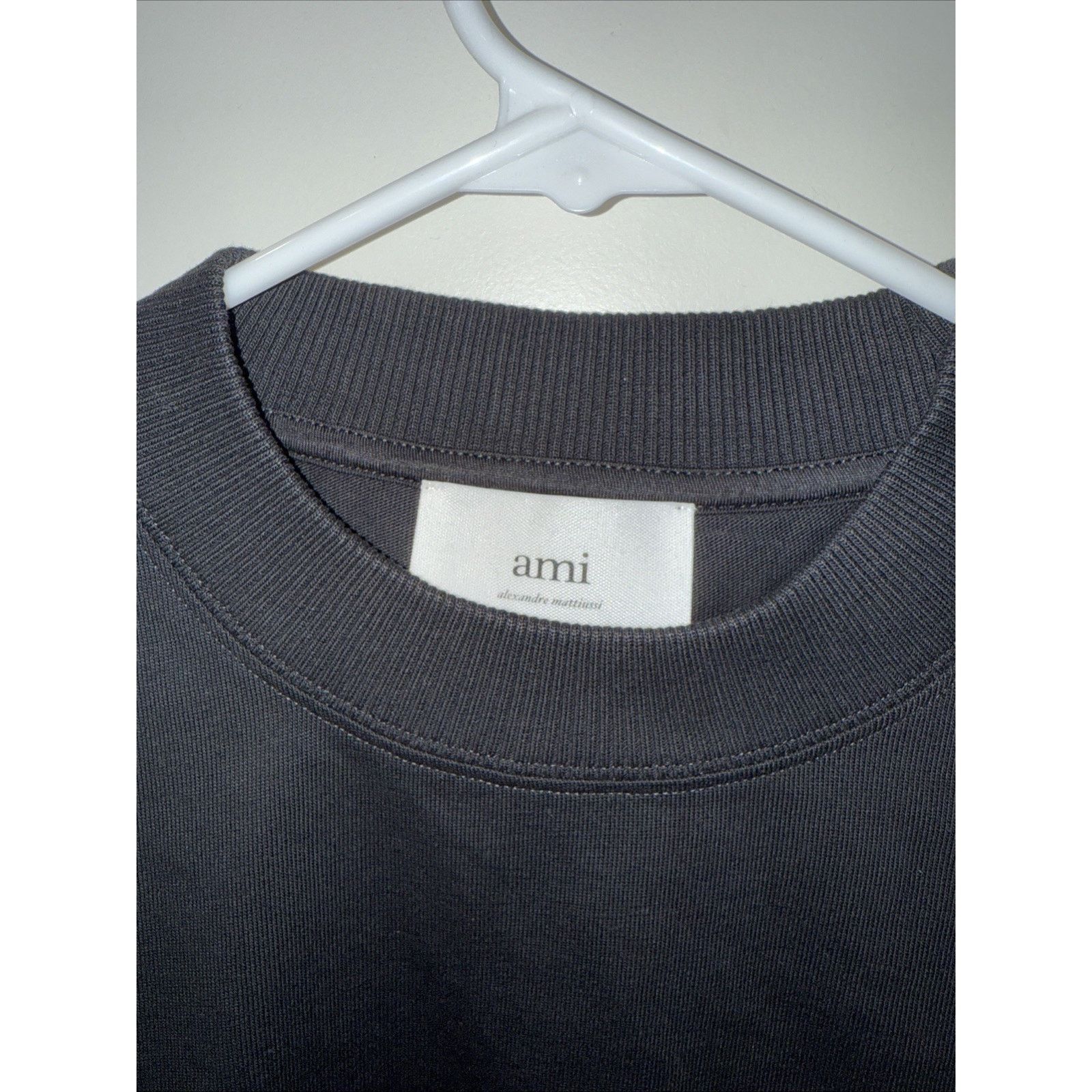 AMI AMI Black Round Neck Sweatshirt with Logo Size Xs Size XS / US 0-2 / IT 36-38 - 3 Thumbnail