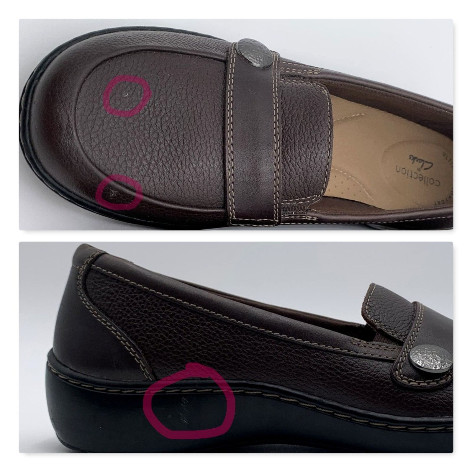 Clarks Clarks Collection Cora Brown Leather Loafers Women’s 7.5 M Size US 7.5 / IT 37.5 - 6 Thumbnail