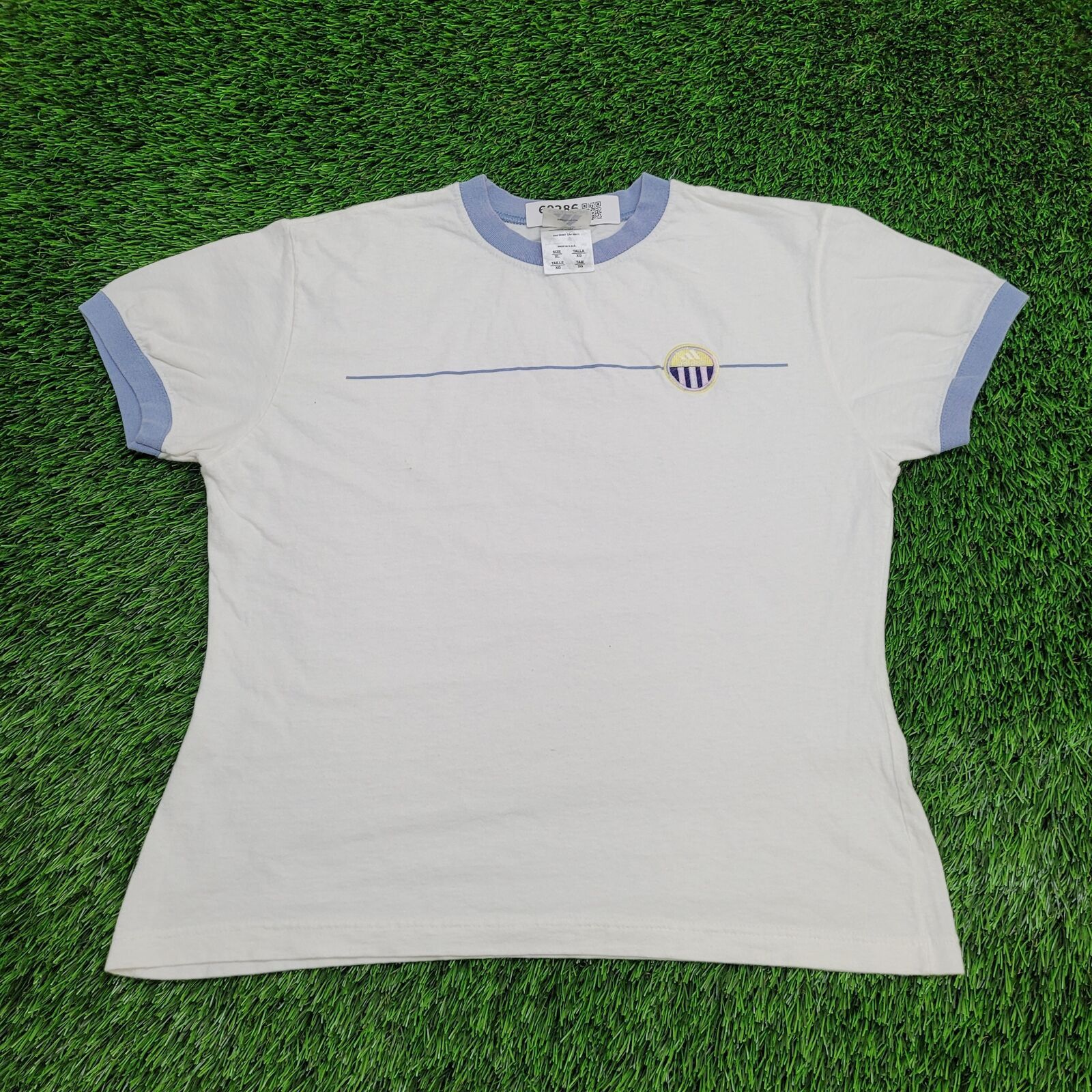 Adidas Vintage ADIDAS 3 Bar Shirt Women Large 20x22 White USA Grailed