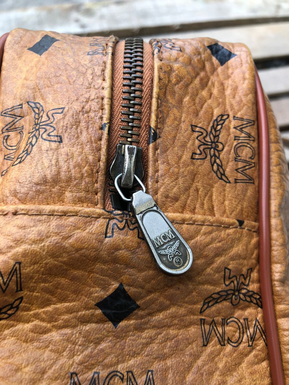 MCM Vintage MCM Cognac Visetos Monogram Shoulder Bag Size ONE SIZE - 8 Thumbnail