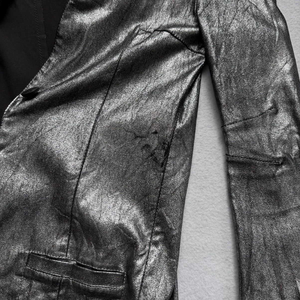Giorgio Brato 2000s Bratovich (By Giorgio Brato) Glitter Leather Blazer Size M / US 6-8 / IT 42-44 - 6 Thumbnail