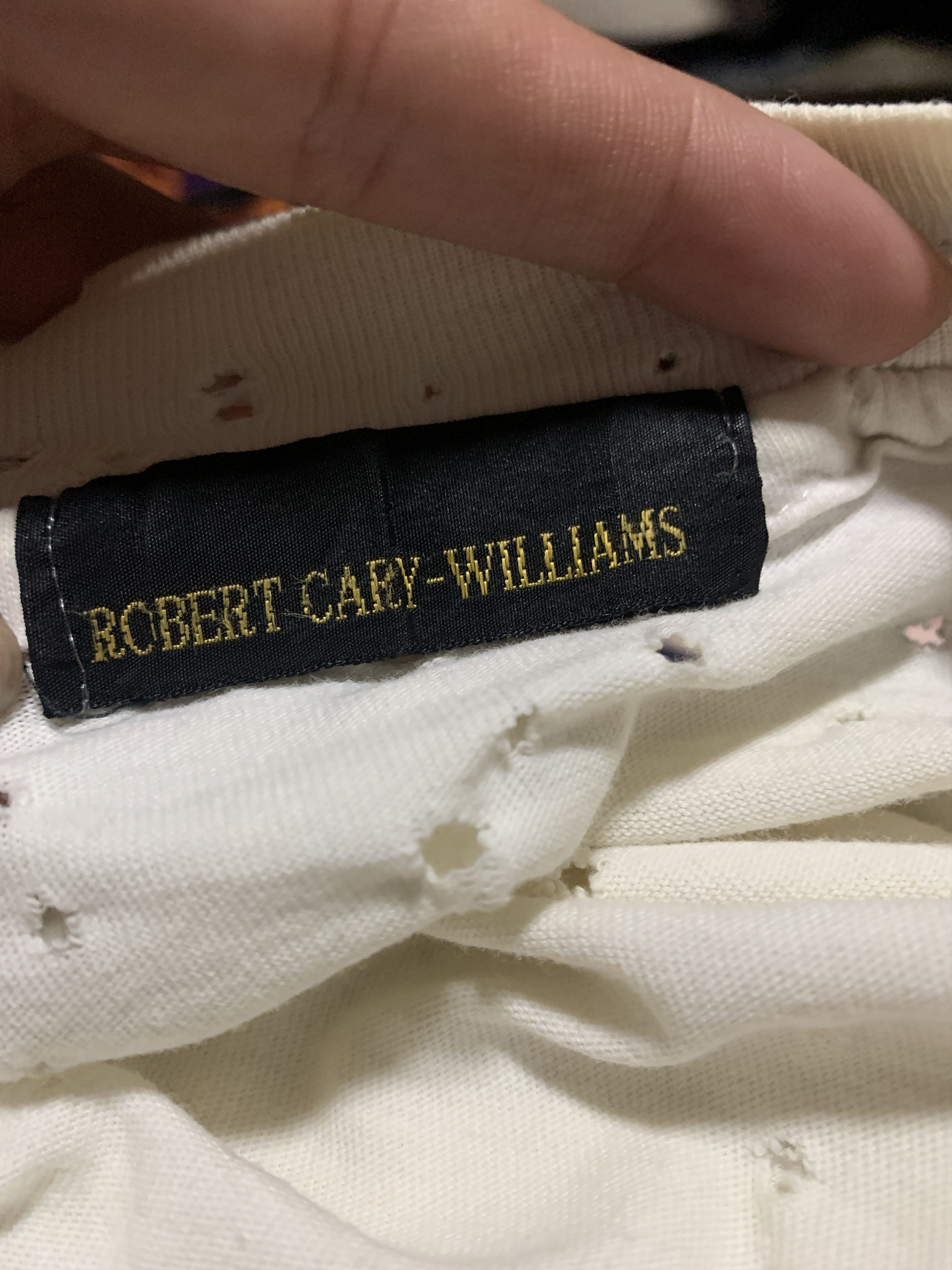 Other RARE Robert Cary-Williams Plain White Distressed Shirt Size US S / EU 44-46 / 1 - 7 Thumbnail
