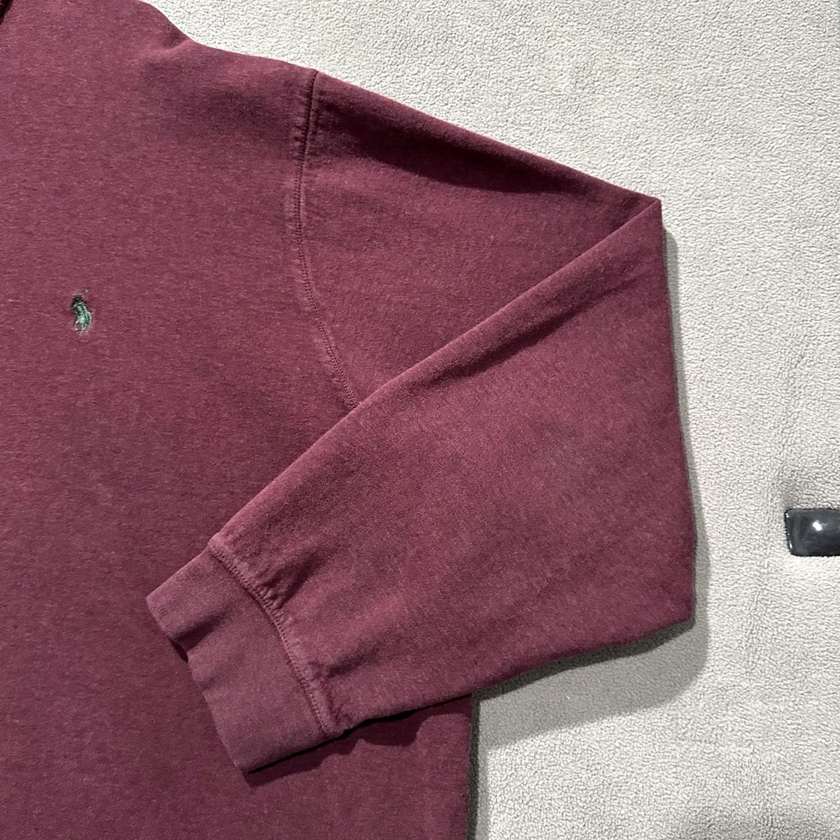 Polo Ralph Lauren Polo Ralph Lauren Sweater Mens 3XB Maroon Red Quarter Zip Pullover Green Pony Size US XXL / EU 58 / 5 - 7 Thumbnail