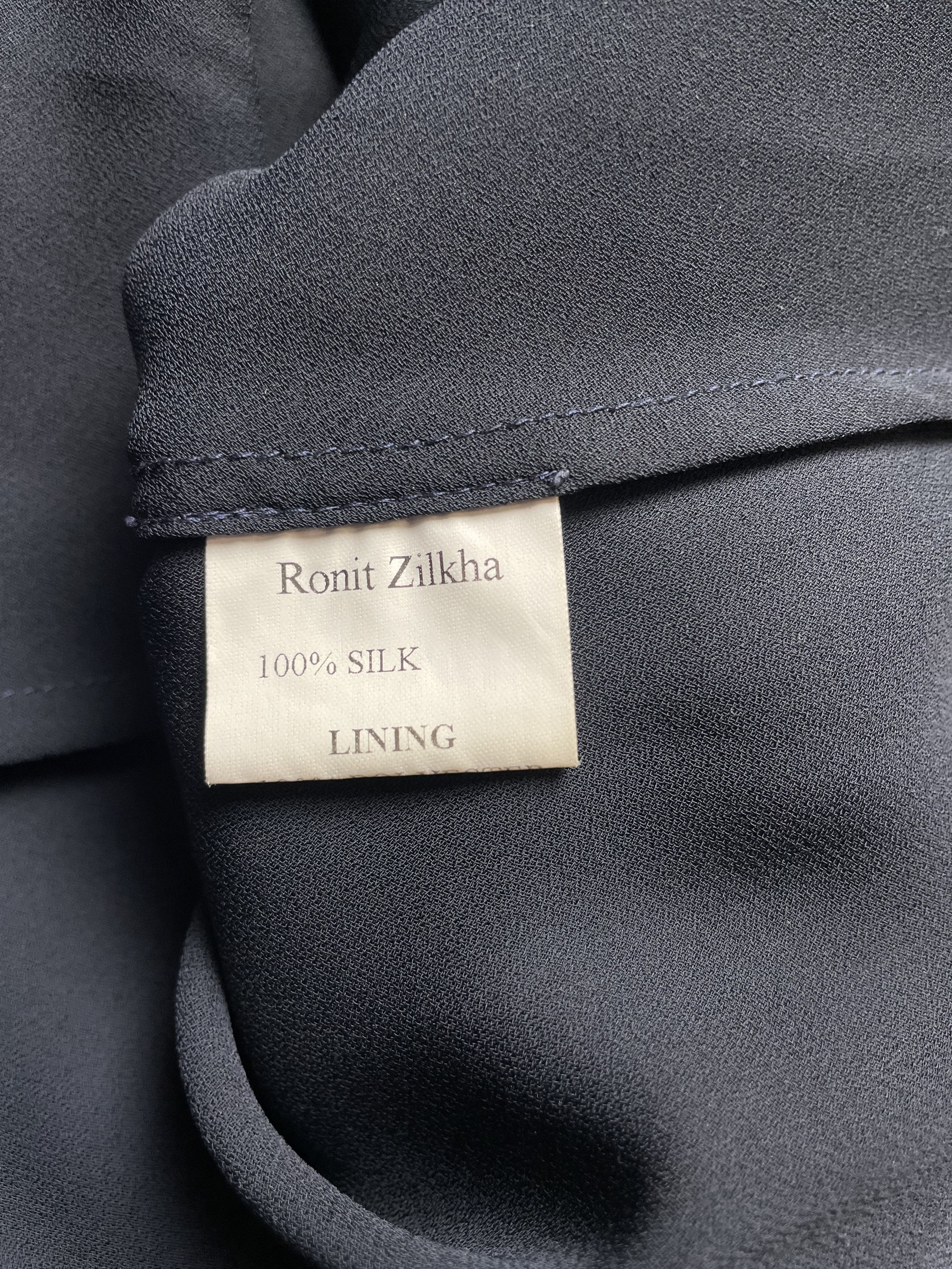 Other Ronit Zilkha London Silk Dress Sleeveless Abstract UK 14 Size L / US 10 / IT 46 - 8 Thumbnail