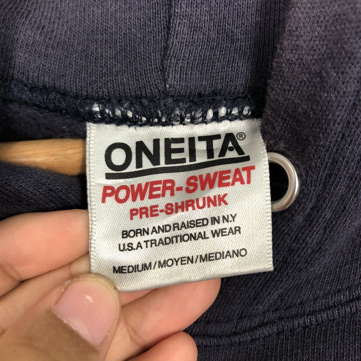Vintage 🔥VINTAGE HOODIE PULL OVER ONEITA USA FLAG BIG LOGO Size US M / EU 48-50 / 2 - 18 Thumbnail