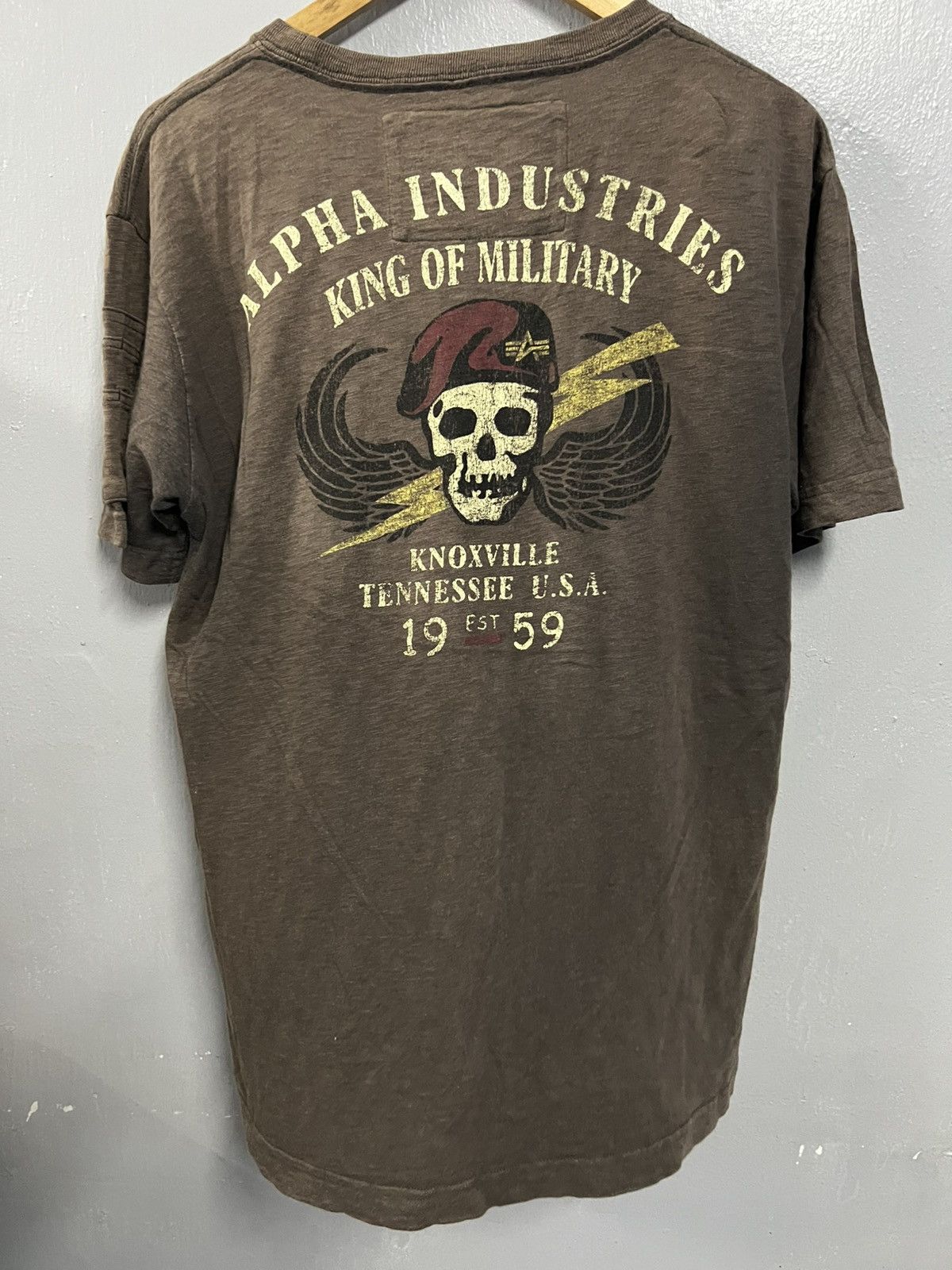 Designer × Vintage Alpha Industries AVIREX Faded T-Shirt Size US M / EU 48-50 / 2 - 4 Thumbnail