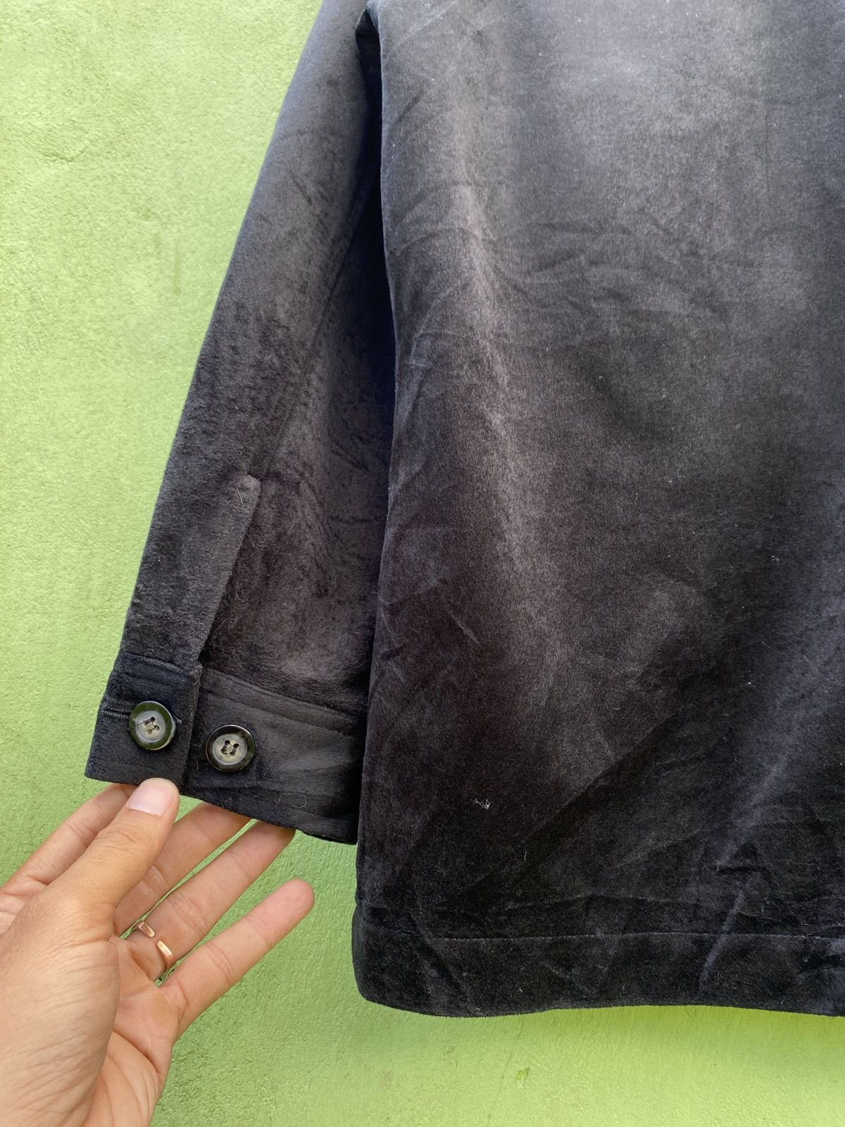 Japanese Brand Holiday in Tokyo Wool Blend Jacket Black/Grey Textured Panel Size US XL / EU 56 / 4 - 14 Thumbnail