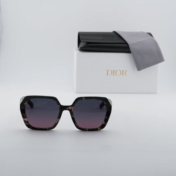 Dior Dior DIORMIDNIGHT S2F 29D2 Sunglasses Colored Havana Square Size ONE SIZE - 11 Thumbnail