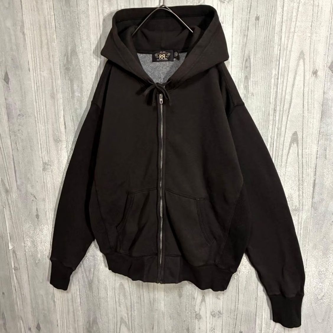 Ralph Lauren RRL RALPH LAUREN Hoodie Men's Side Zip-Up Full Zip Brown Size L Solid casual Used Size US L / EU 52-54 / 3 - 4 Thumbnail