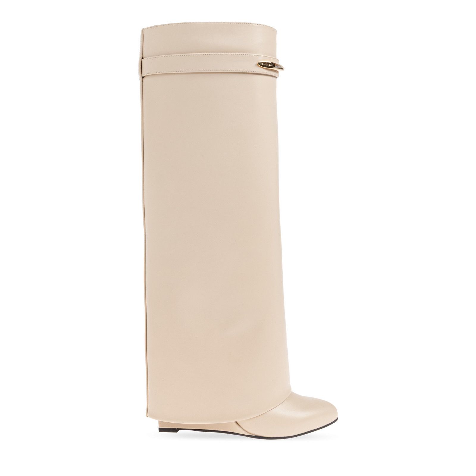 GIVENCHY Shark Beige Leather 90mm Heel Boots New & Authentic