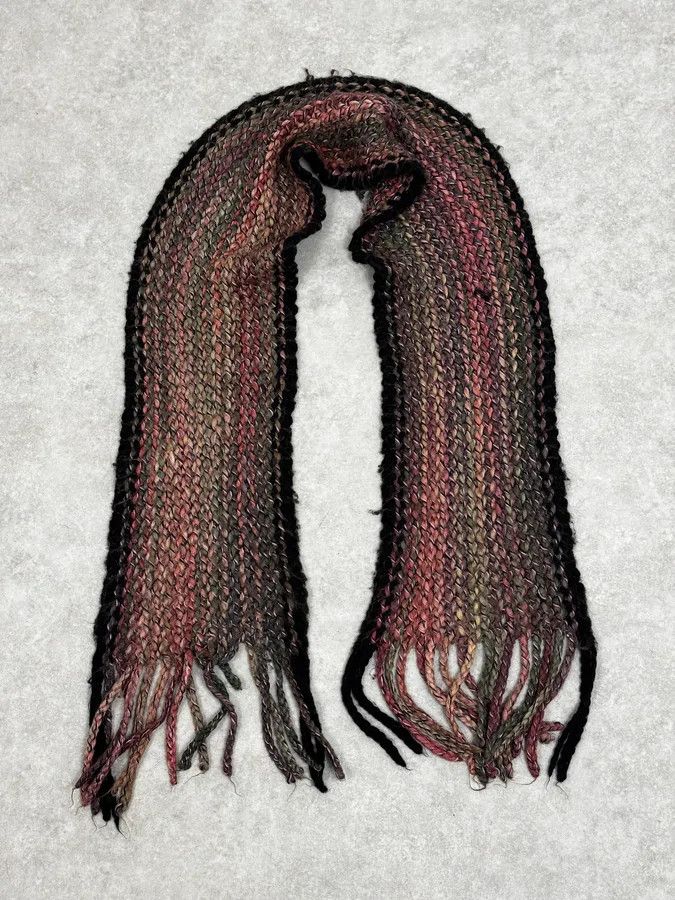Dolce & Gabbana 1990s Dolce & Gabbana Gradient Pink Dark Wool Scarf Size ONE SIZE - 1 Thumbnail