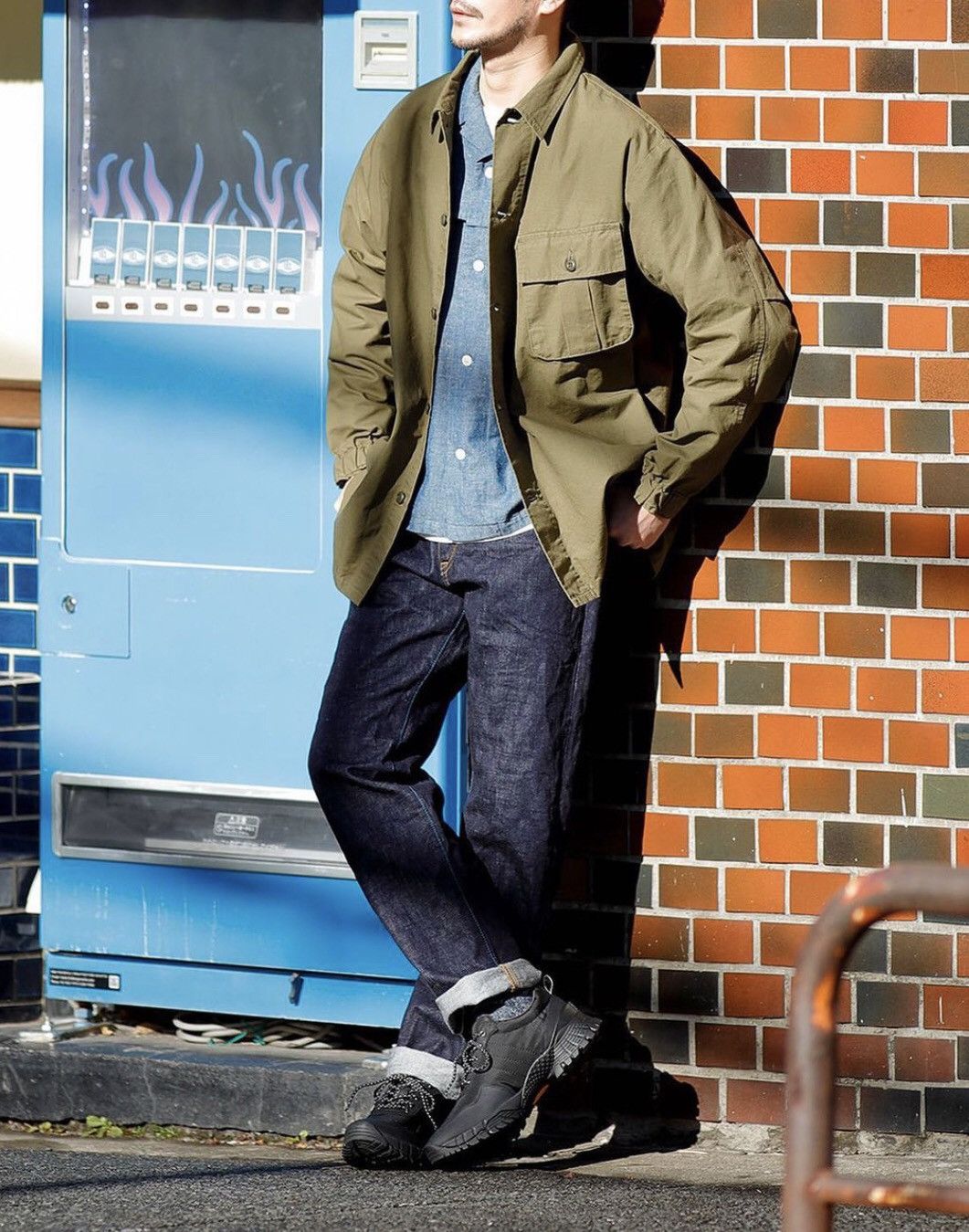 Pure Blue Japan F.W.U RIPSTOP PLAIN OVERSHIRT JAPAN BLUE JEANS Size US M / EU 48-50 / 2 - 11 Thumbnail