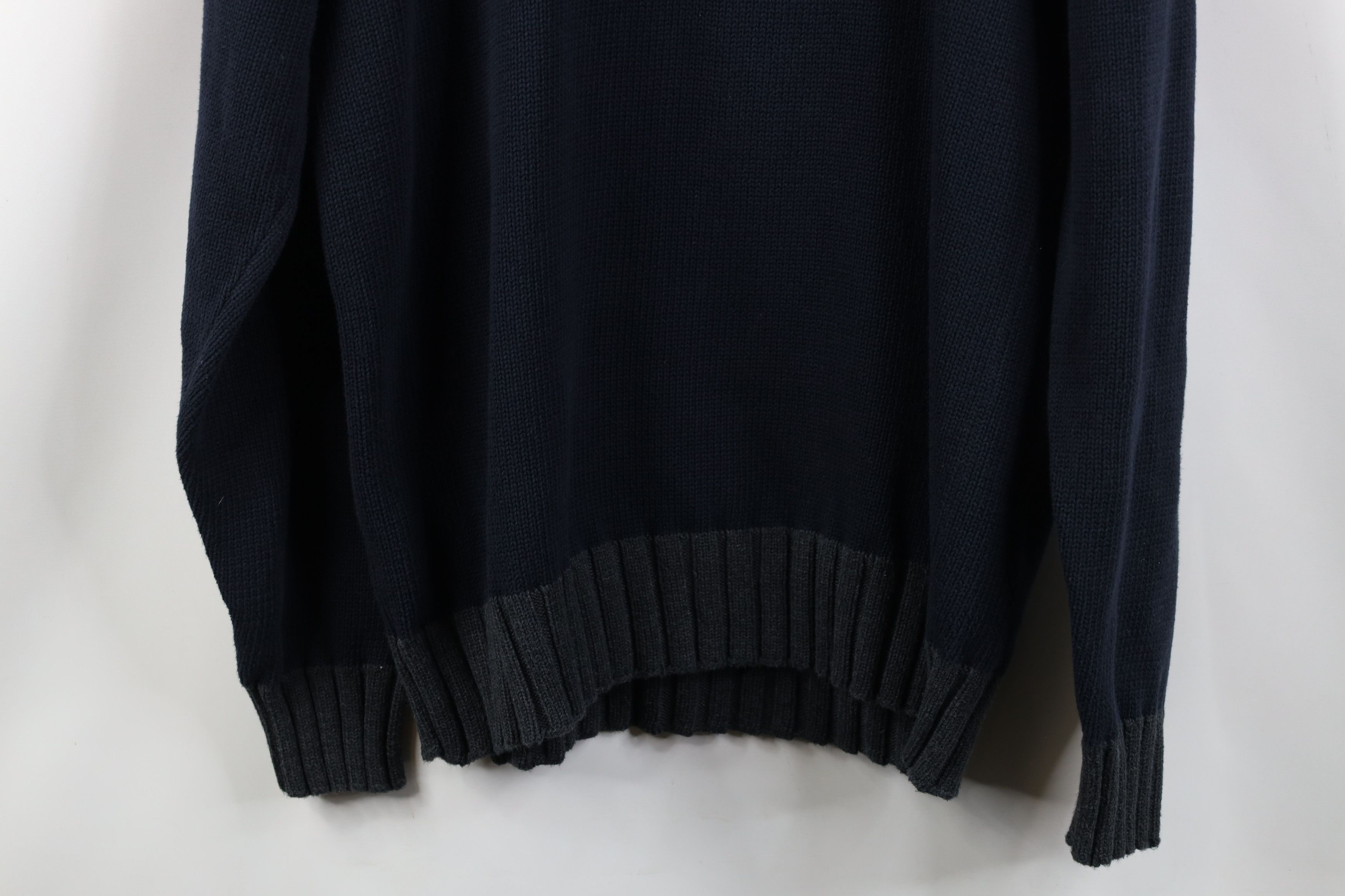 Nautica Vintage 90s Nautica Heavyweight Cotton Knit V-Neck Sweater Size US XL / EU 56 / 4 - 14 Thumbnail