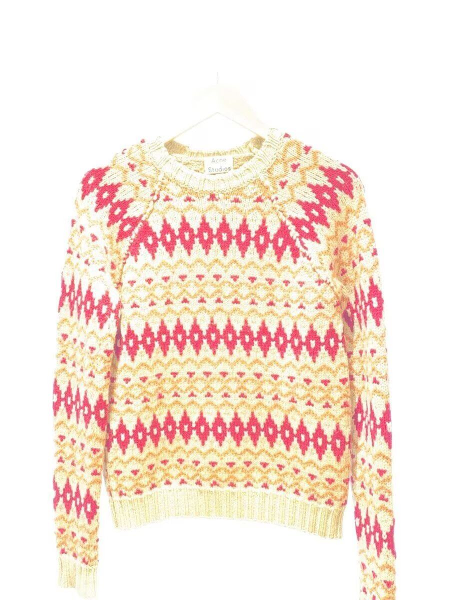 Acne Studios Raglan Argyle Wool Knit Sweater Size US S / EU 44-46 / 1 - 1 Thumbnail