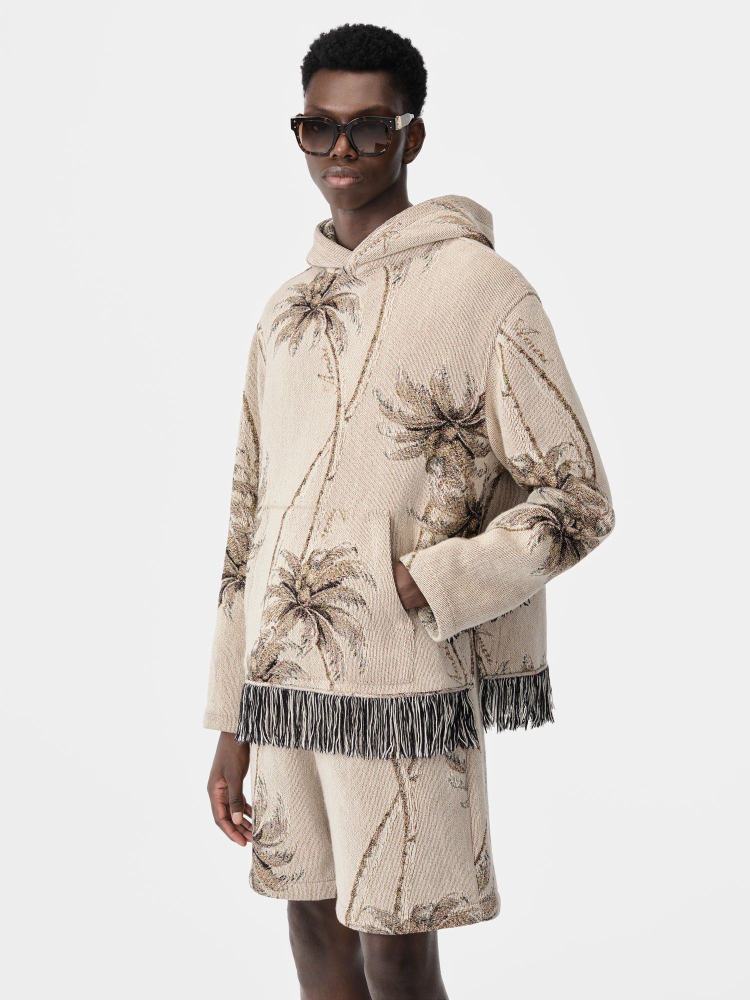 Amiri o1s1wg110725 Twisted Palms Tapestry Hoodie in Multicolor Size US M / EU 48-50 / 2 - 3 Thumbnail