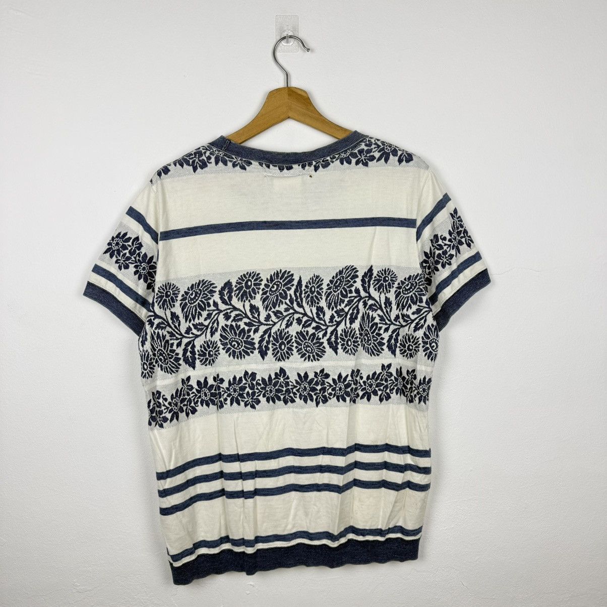 Remi Relief Remi Relief Indigo Print Floral Pattern Tee Size US M / EU 48-50 / 2 - 2 Thumbnail