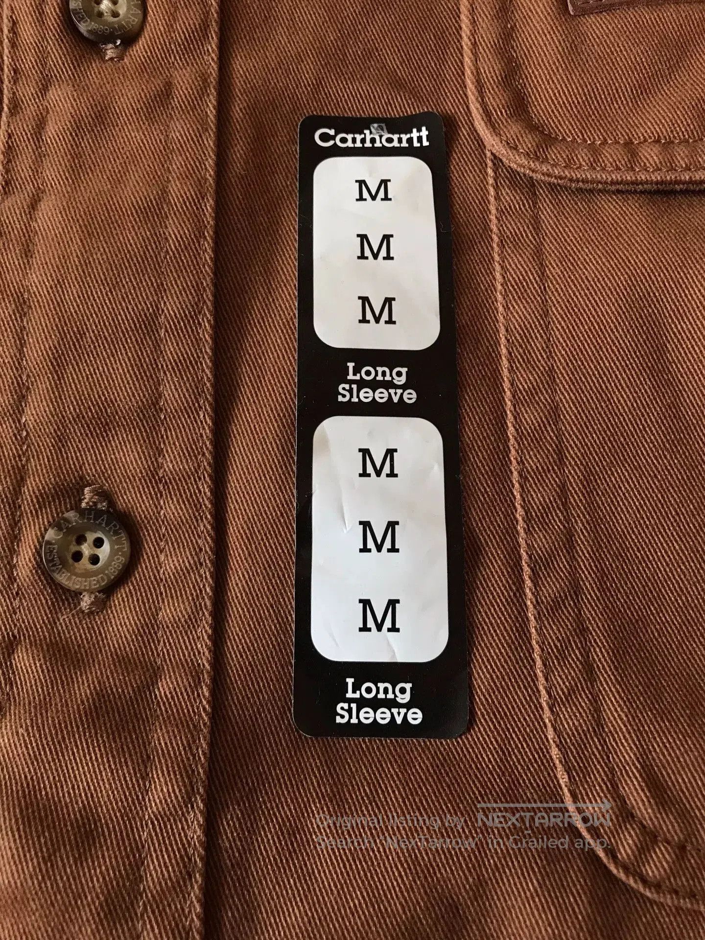 Carhartt Carhartt S09 Brown Heavy Work Shirt. Size US M / EU 48-50 / 2 - 7 Thumbnail