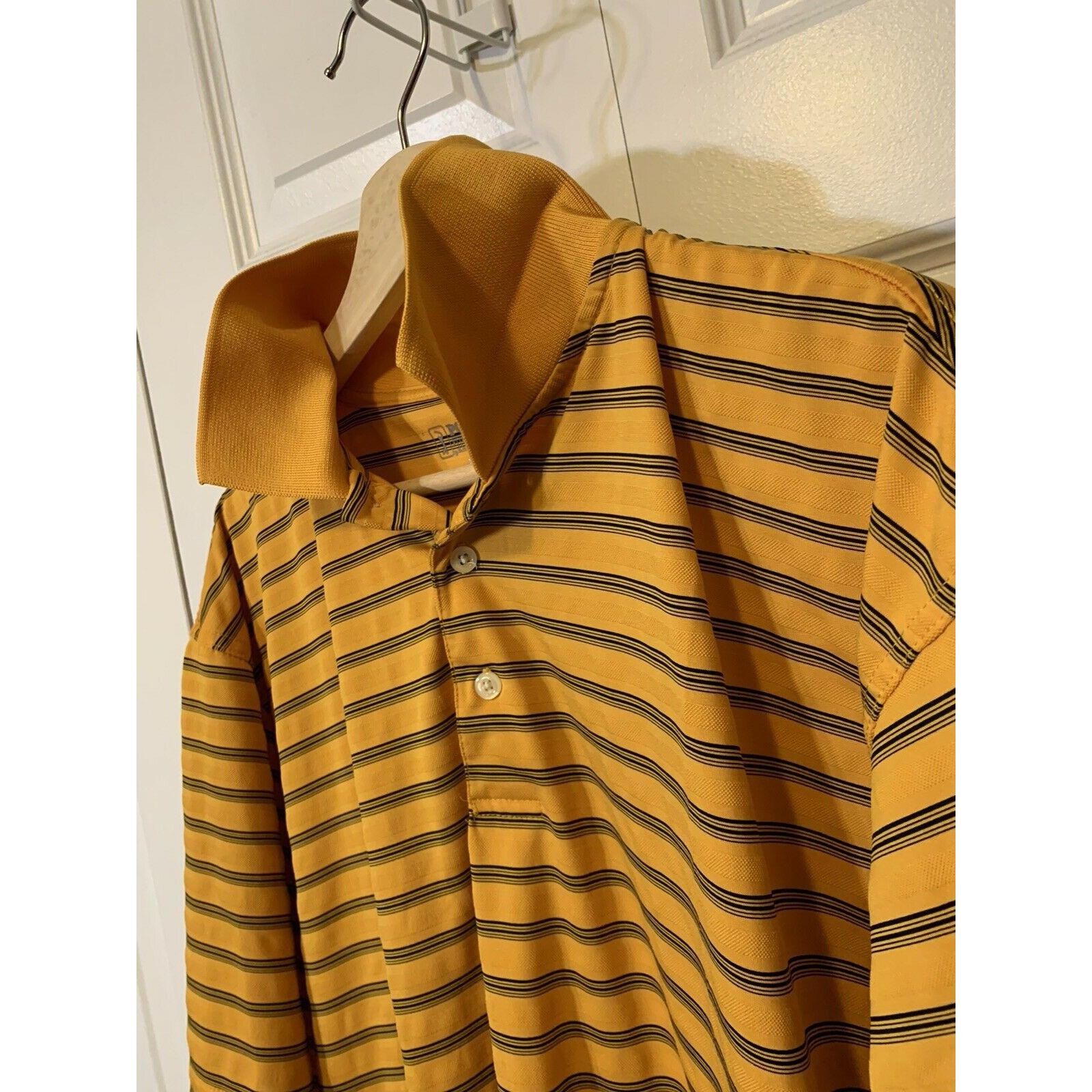 PGA Tour PGA Tour Golf Men’s Sz XL Mango Stripe Short Sleeve Polo Shi Size US XL / EU 56 / 4 - 1 Thumbnail