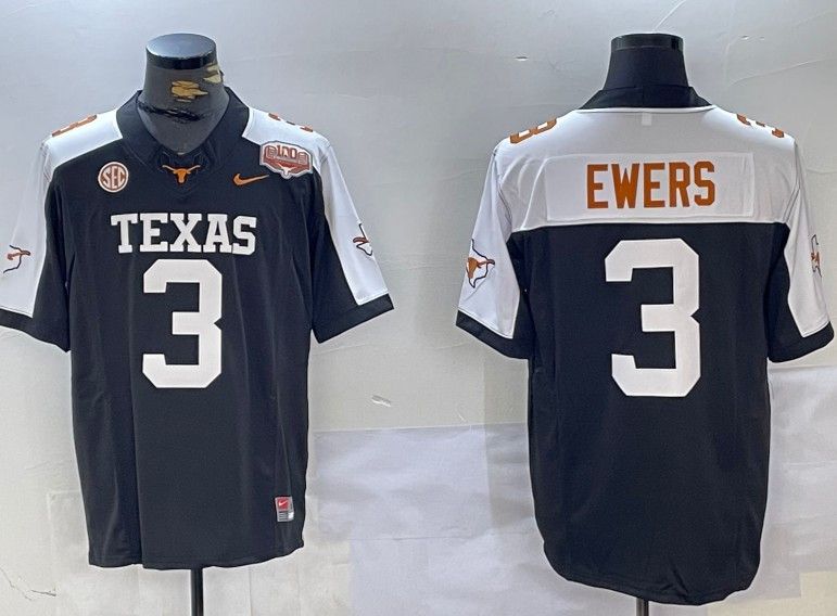 Other Men's Texas Longhorns 3 Quinn Ewers Navy Jersey Size US M / EU 48-50 / 2 - 1 Thumbnail