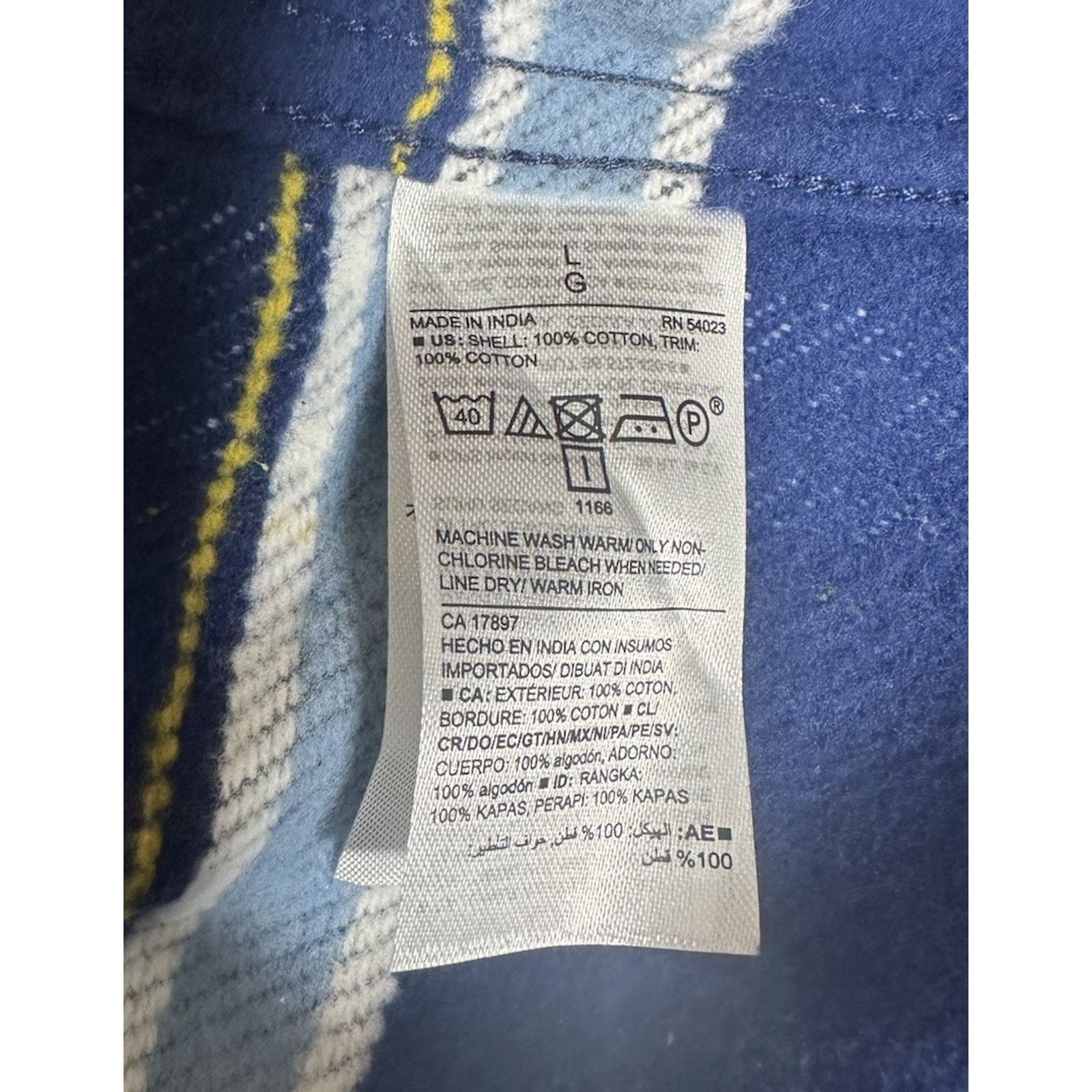 Old Navy Old Navy Mens Blue Plaid Lightly Lined Flannel Shirt Size L Size US L / EU 52-54 / 3 - 9 Thumbnail
