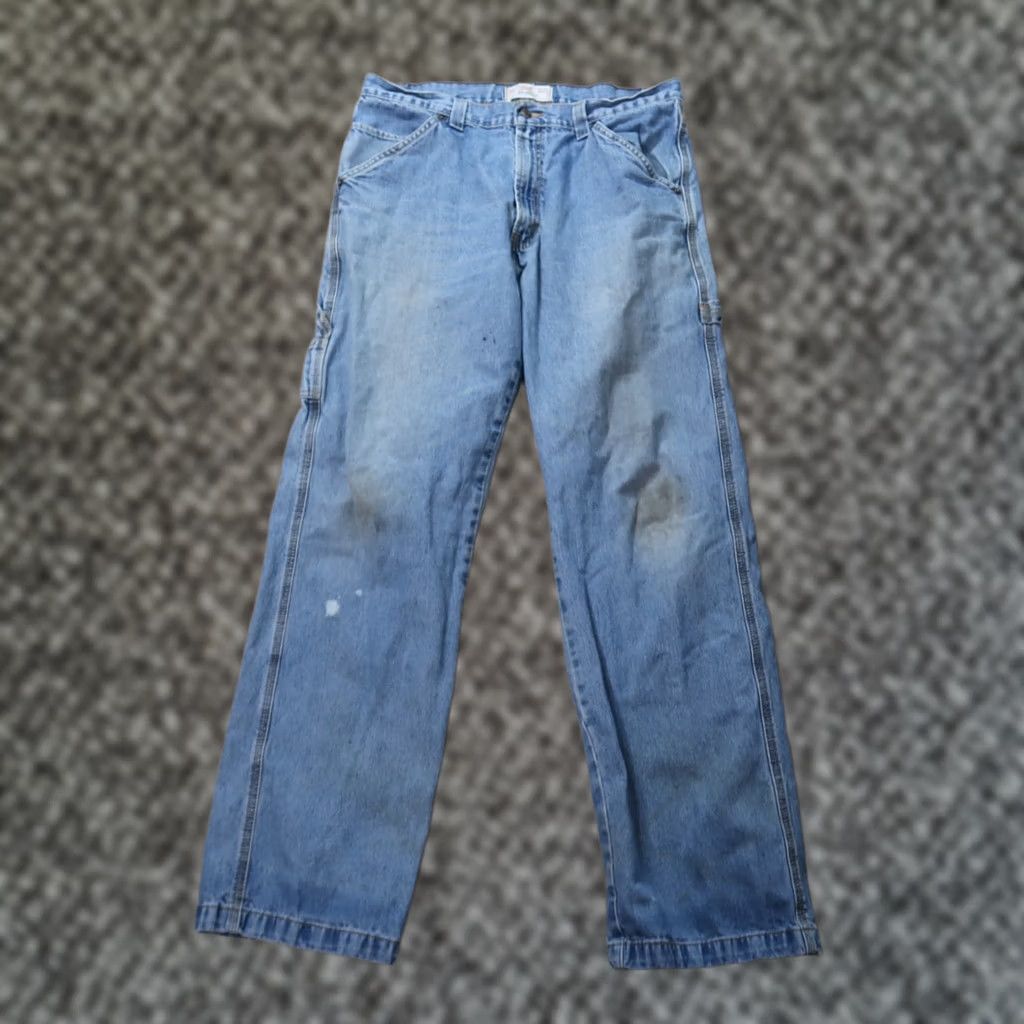 Levi's VINTAGE Levi's Signature Carpenter Jeans Jeans Mens 36x34 Blue Distressed Skater 90s Streetwear Boys? Womens? No. Size US 36 / EU 52 - 1 Thumbnail