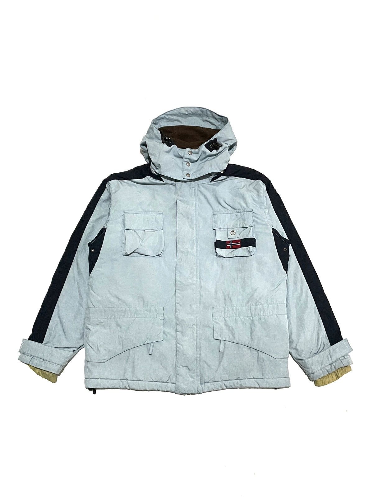 Napapijri NAPAPIJRI Georaphic Teflon Hoodie zipper Jacket Rare Vintage Size US L / EU 52-54 / 3 - 1 Thumbnail