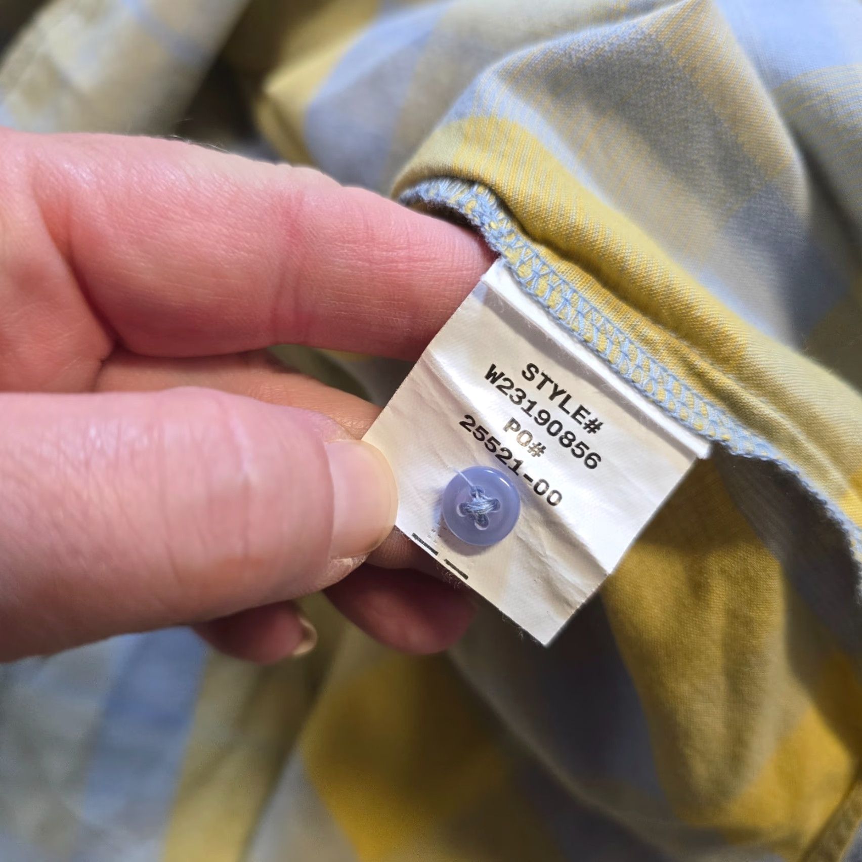 Prana prAna Top Womens L Yellow Gray Plaid Long Sleeve 1/4 Button Popover Casual Shirt Blouse Womens Size L / US 10 / IT 46 - 7 Thumbnail