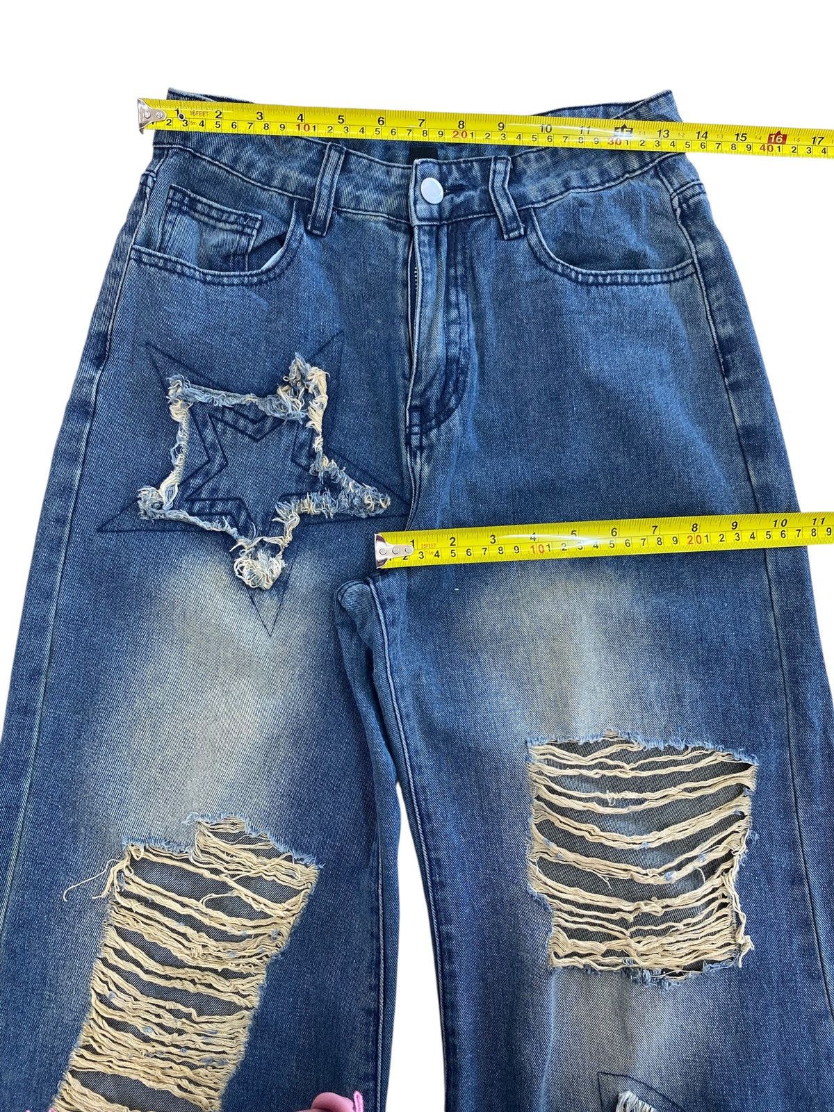 Other Japanese Brand Romwe Ripped Star Wide Leg Style Size US 27 - 9 Thumbnail