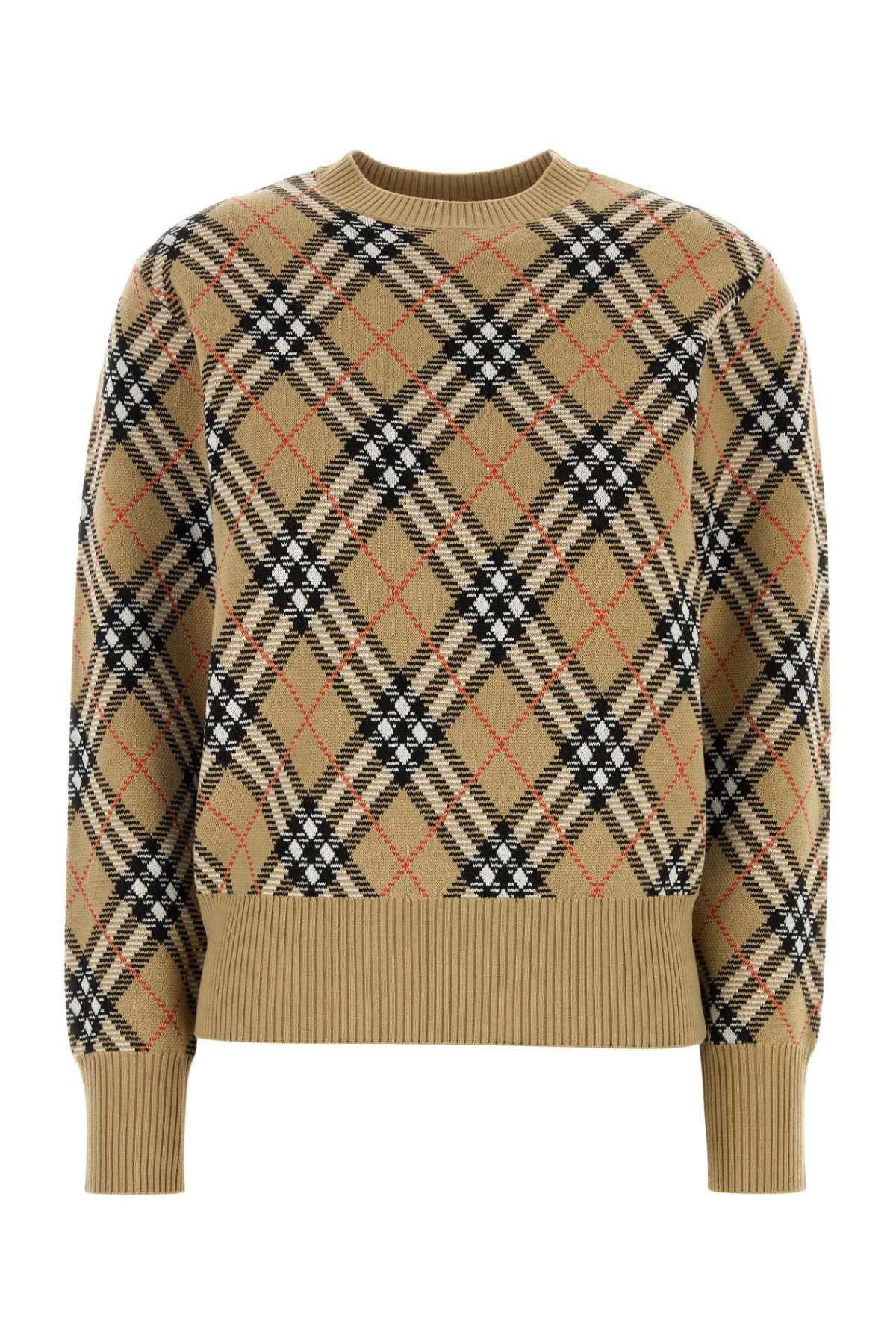 Burberry Embroidered Wool Blend Sweater Size L / US 10 / IT 46 - 1 Thumbnail