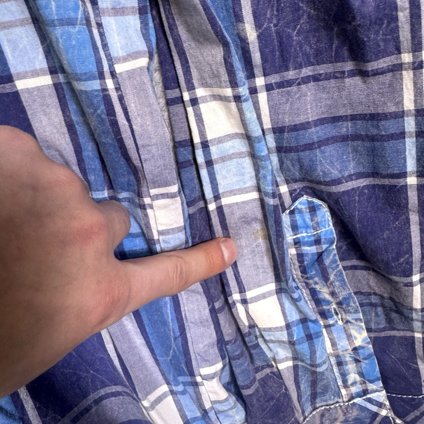 Affliction VINTAGE Affliction Shirt Mens 2XL Blue Size US XXL / EU 58 / 5 - 5 Thumbnail