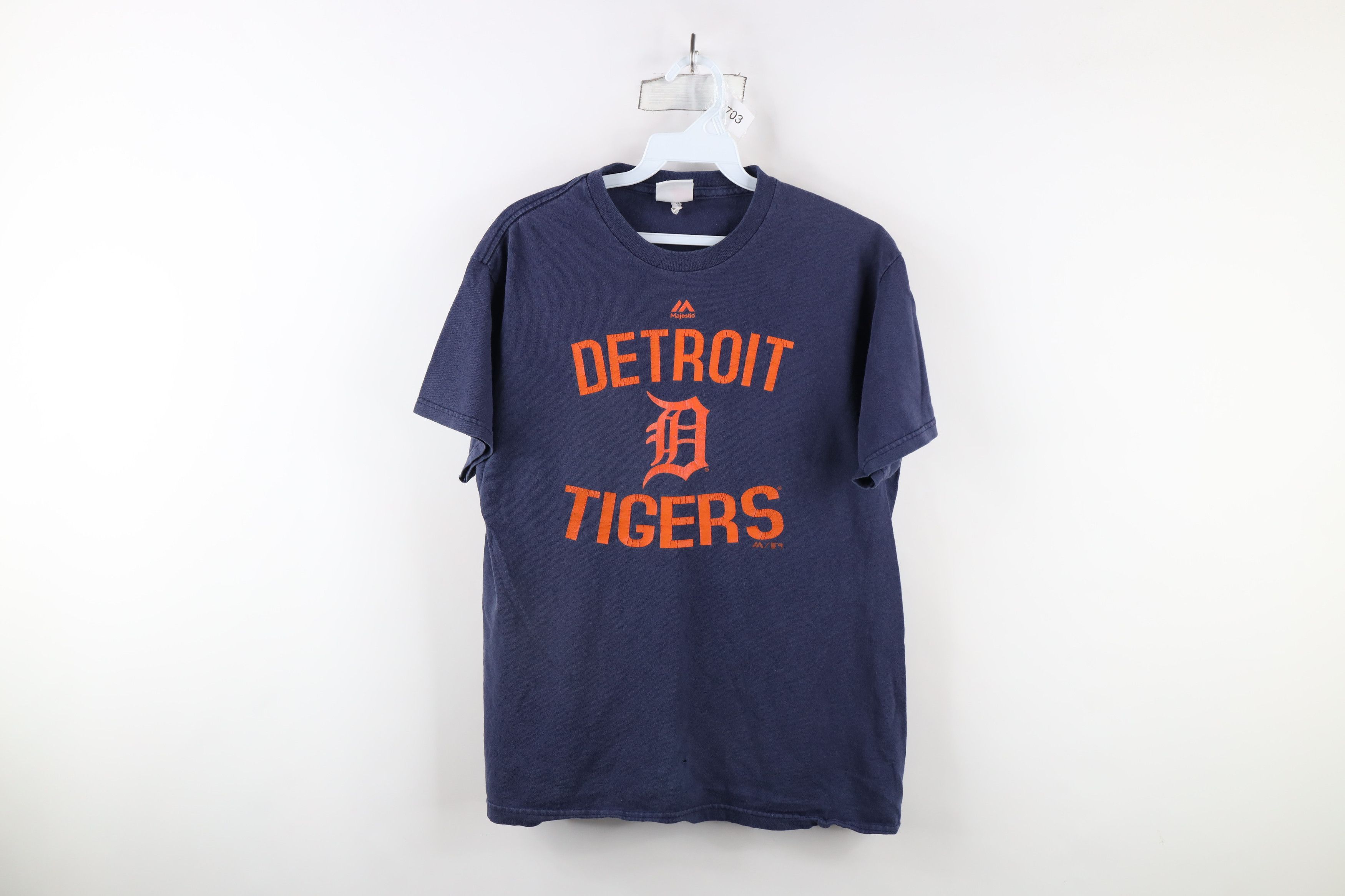 Vintage Vintage Majestic Detroit Tigers Baseball T-Shirt Blue Size US M / EU 48-50 / 2 - 1 Thumbnail