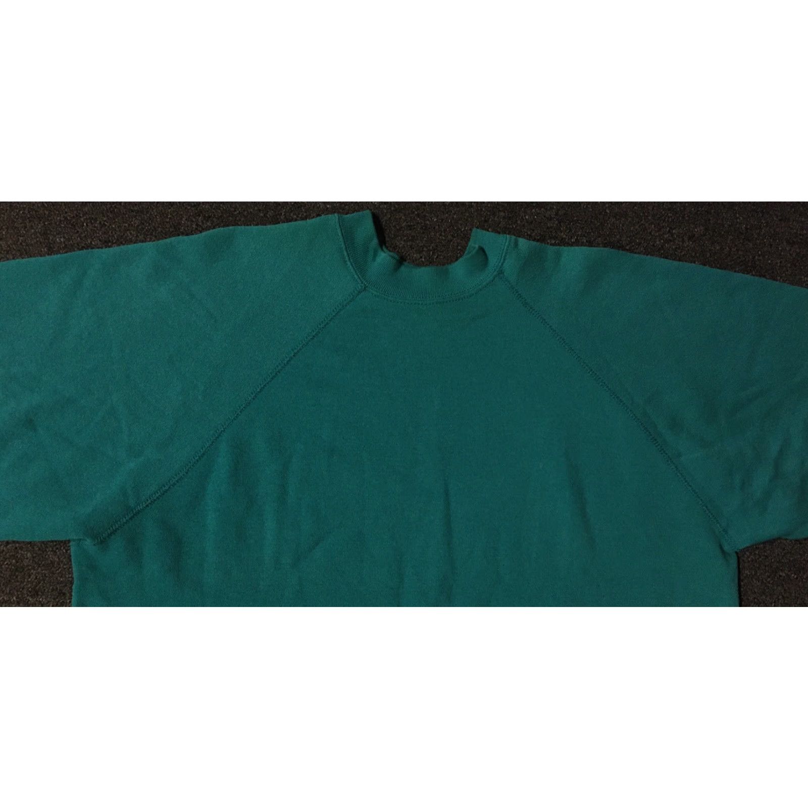 Tultex VINTAGE Tultex Green 80s Distressed Boxy Sweatshirt Hoodie Men M USA Punk Biker Grunge Surf Skate Retro 90s Style Pullover Distressed Size US M / EU 48-50 / 2 - 4 Thumbnail